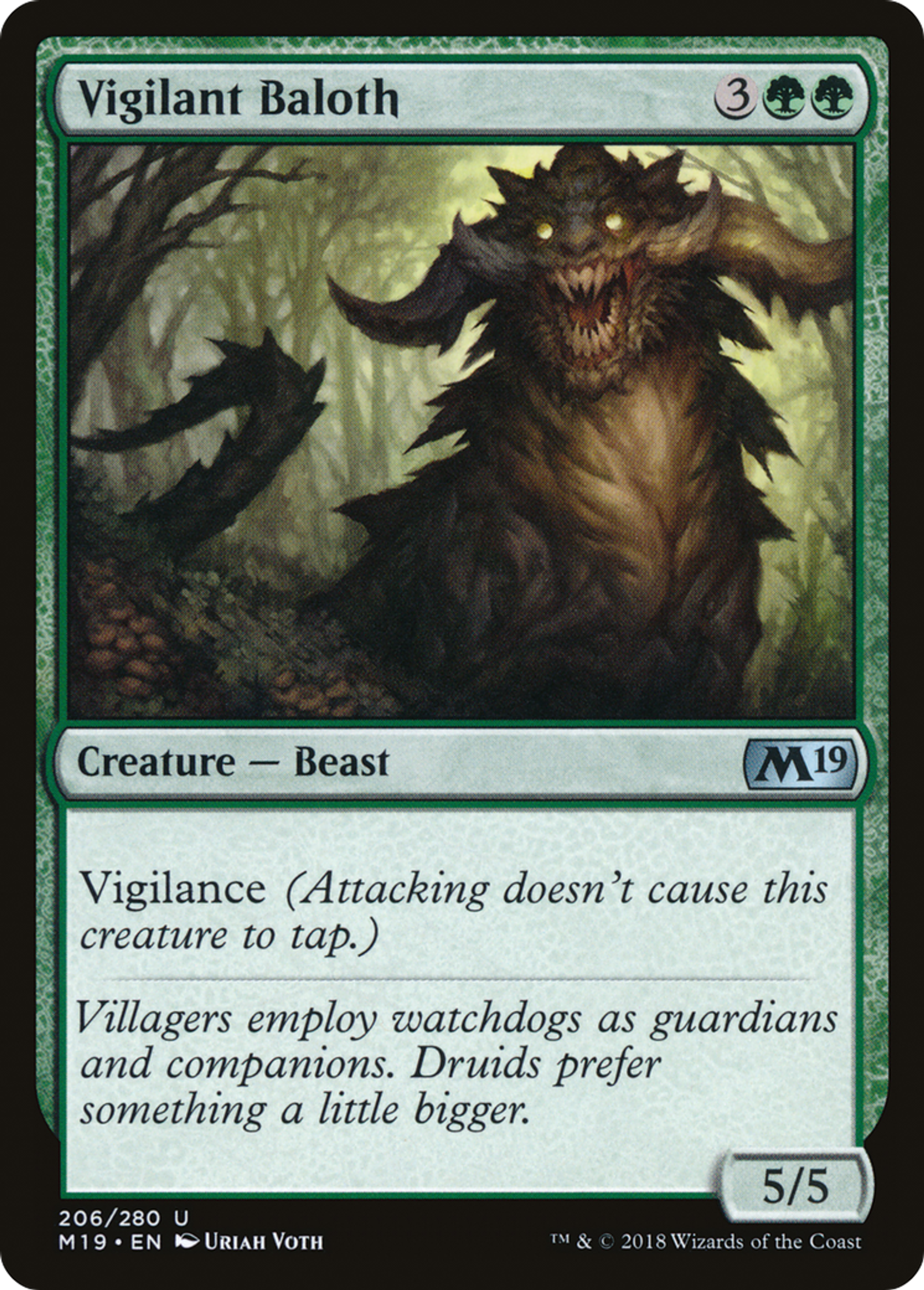 Vigilant Baloth — Core Set 2019 — Magic: The Gathering