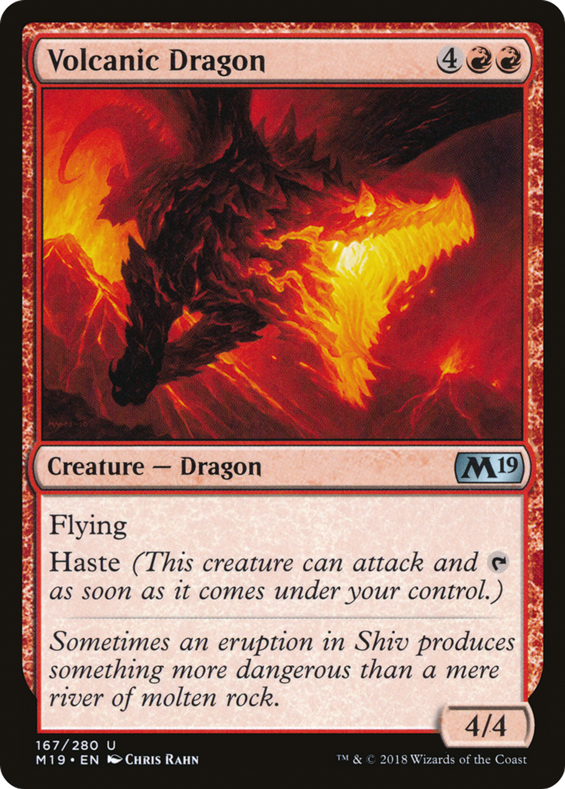 Volcanic Dragon — Core Set 2019 — Magic: The Gathering