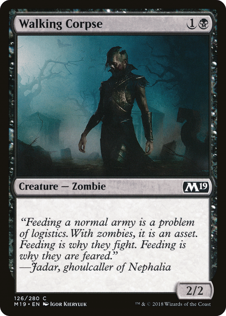 Walking Corpse — Core Set 2019 — Magic: The Gathering