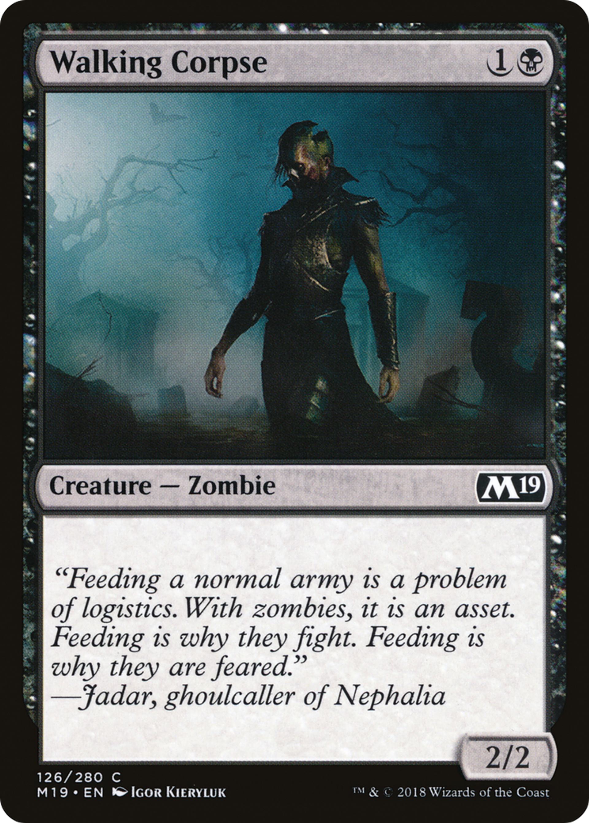 Walking Corpse — Core Set 2019 — Magic: The Gathering