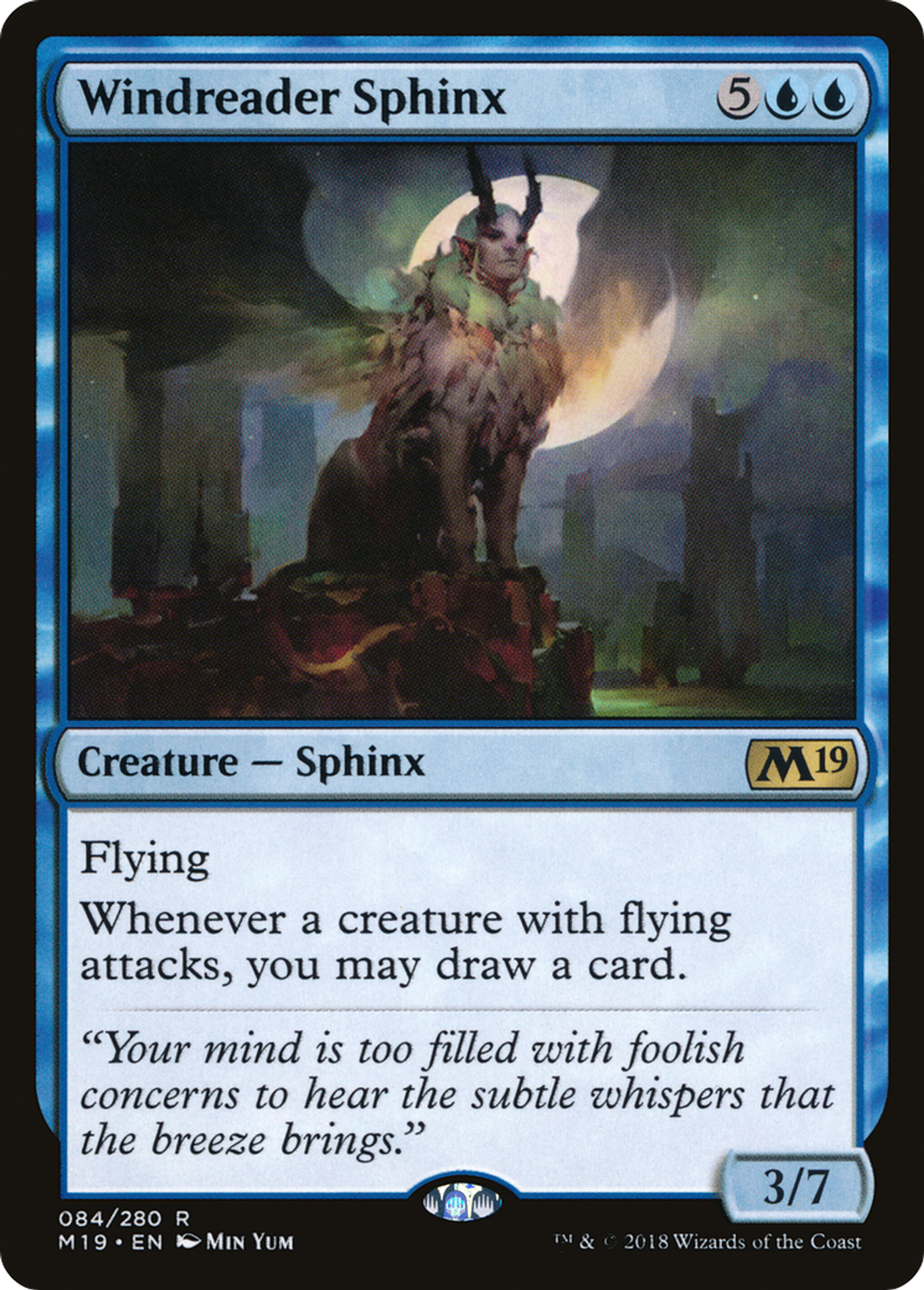 Windreader Sphinx — Core Set 2019 — Magic: The Gathering