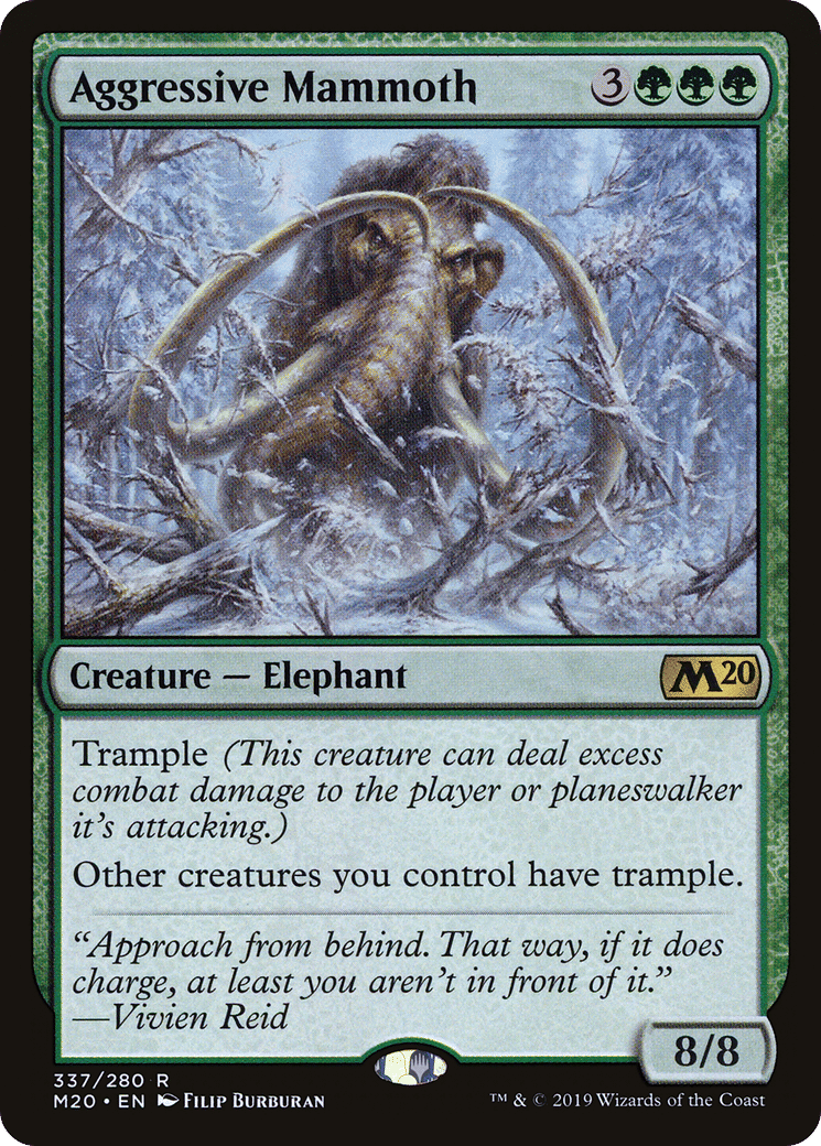Aggressive Mammoth — Core Set 2020 — Magic: The Gathering