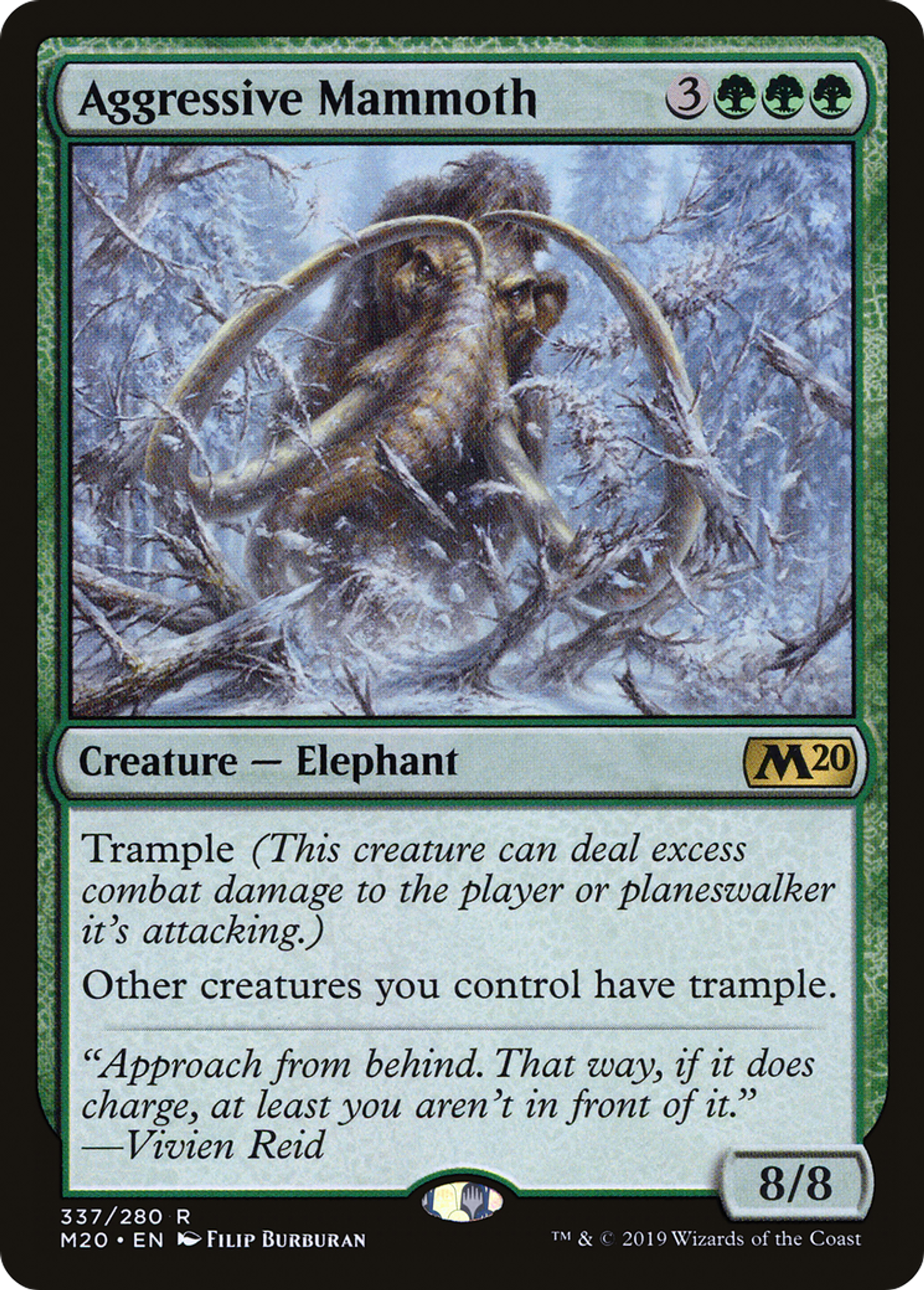 Mammouth agressif — Core Set 2020 — Magic: The Gathering
