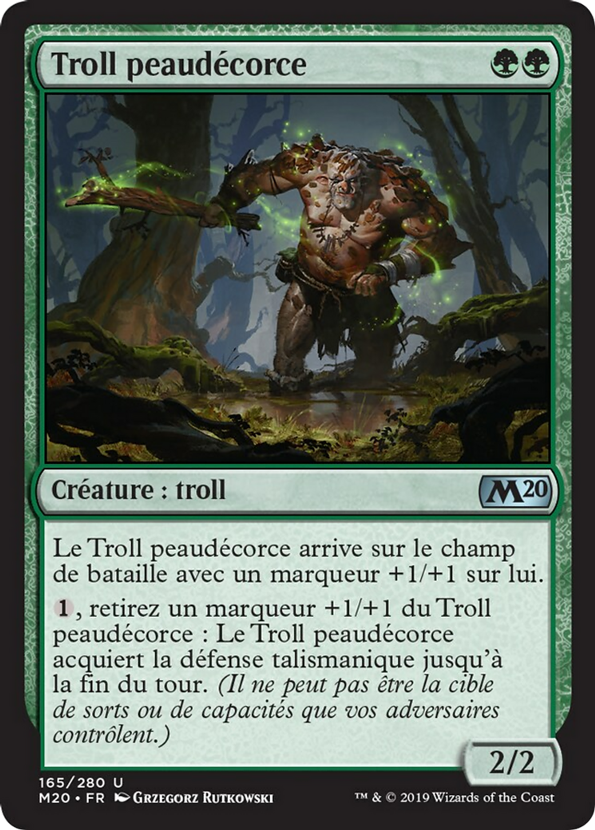 Troll peaudécorce — Core Set 2020 — Magic: The Gathering