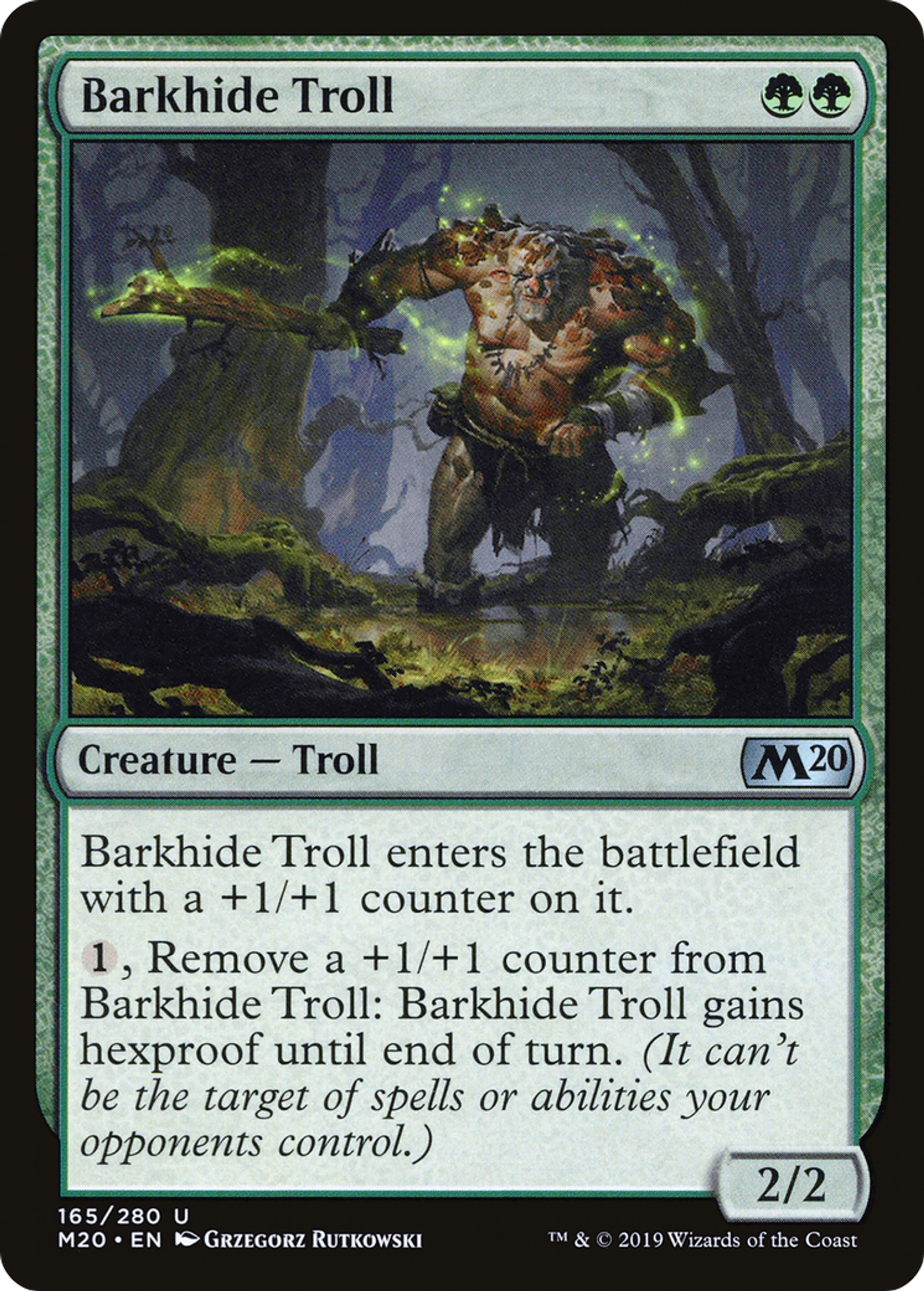 Barkhide Troll — Core Set 2020 — Magic: The Gathering