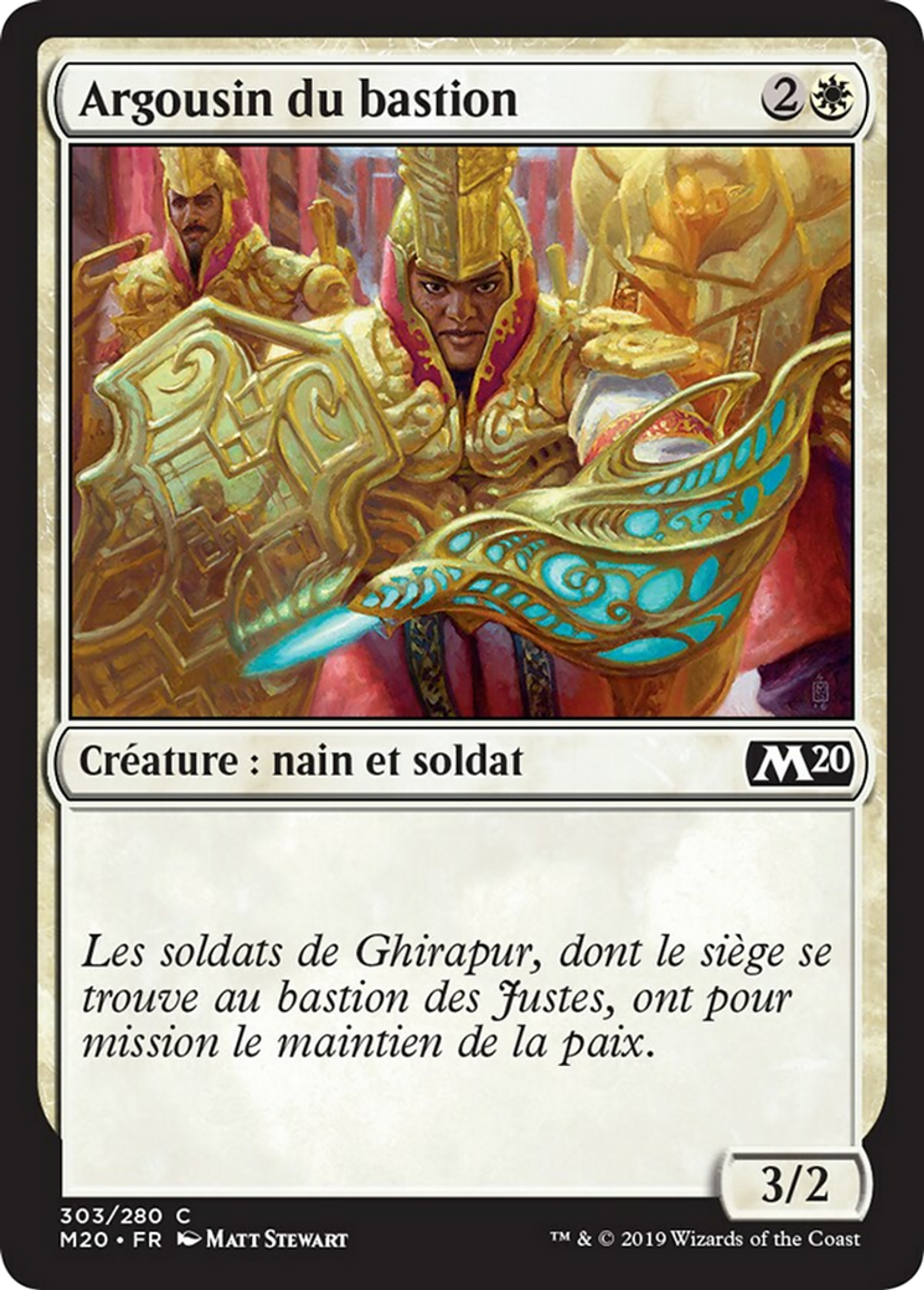 Argousin du bastion — Core Set 2020 — Magic: The Gathering