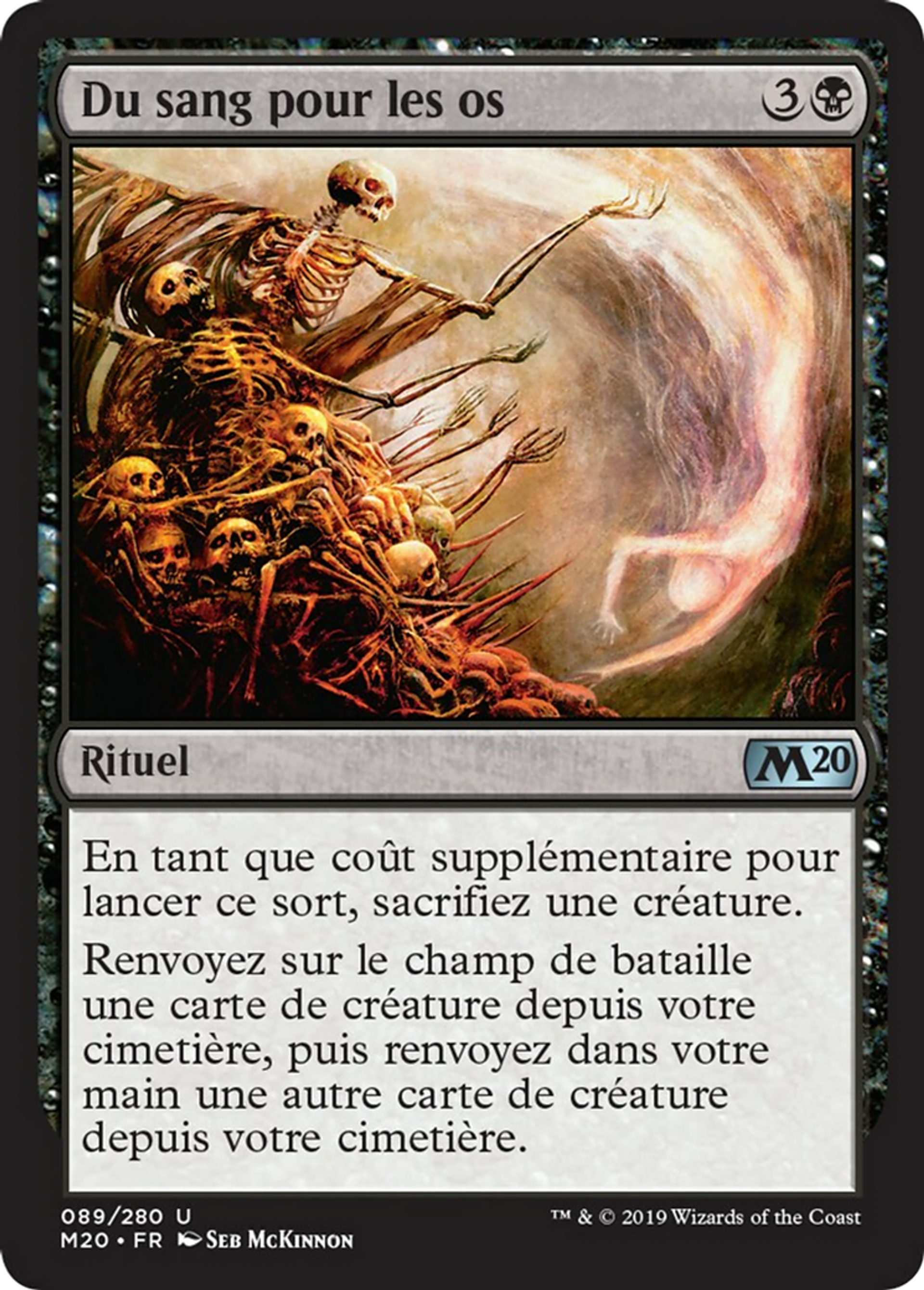 Du sang pour les os — Core Set 2020 — Magic: The Gathering