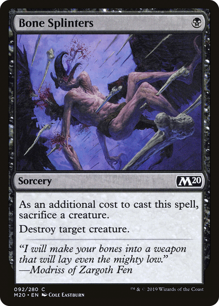 Bone Splinters — Core Set 2020 — Magic: The Gathering