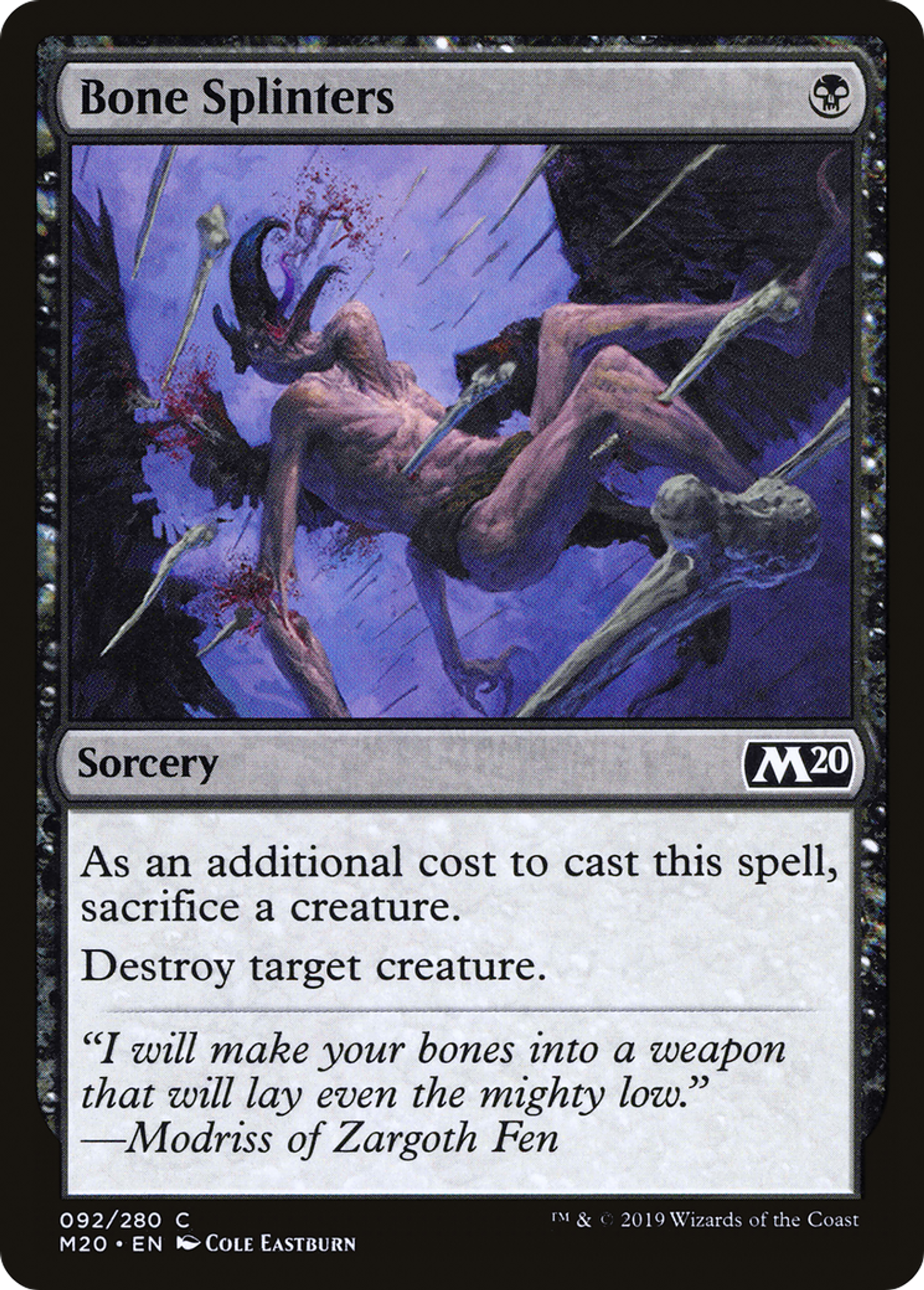 Bone Splinters — Core Set 2020 — Magic: The Gathering