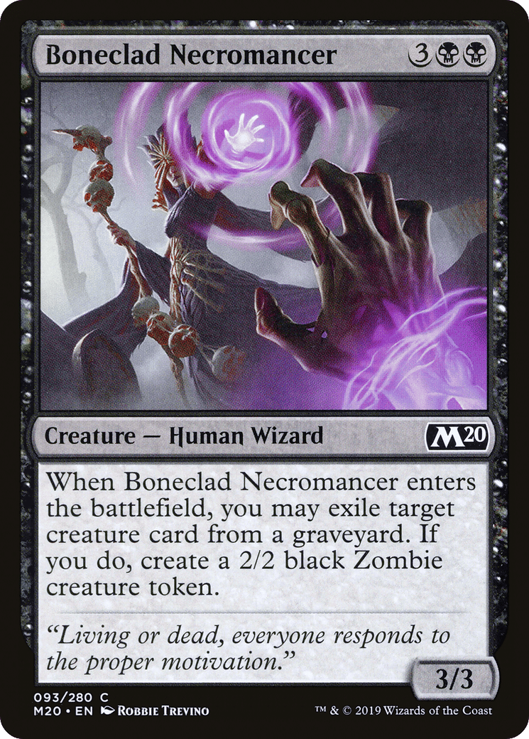 Boneclad Necromancer — Core Set 2020 — Magic: The Gathering