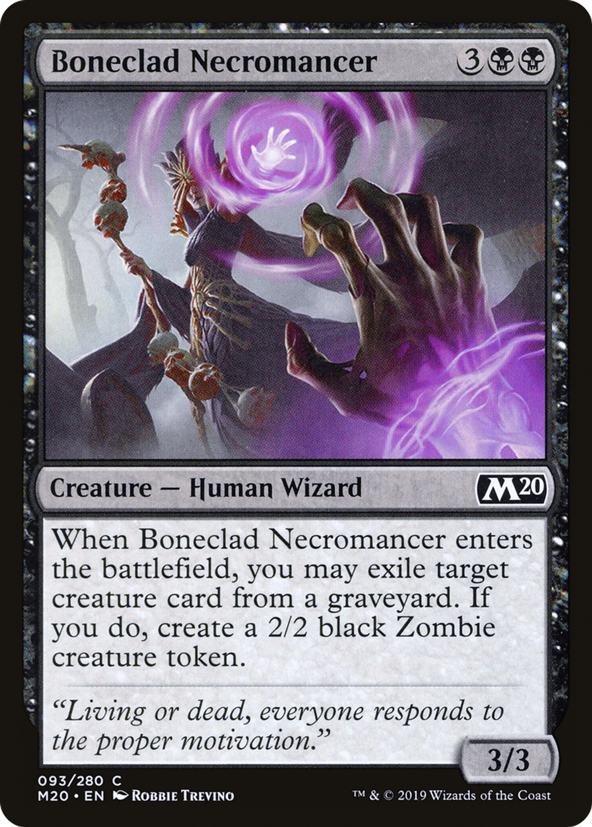 Boneclad Necromancer — Core Set 2020 — Magic: The Gathering