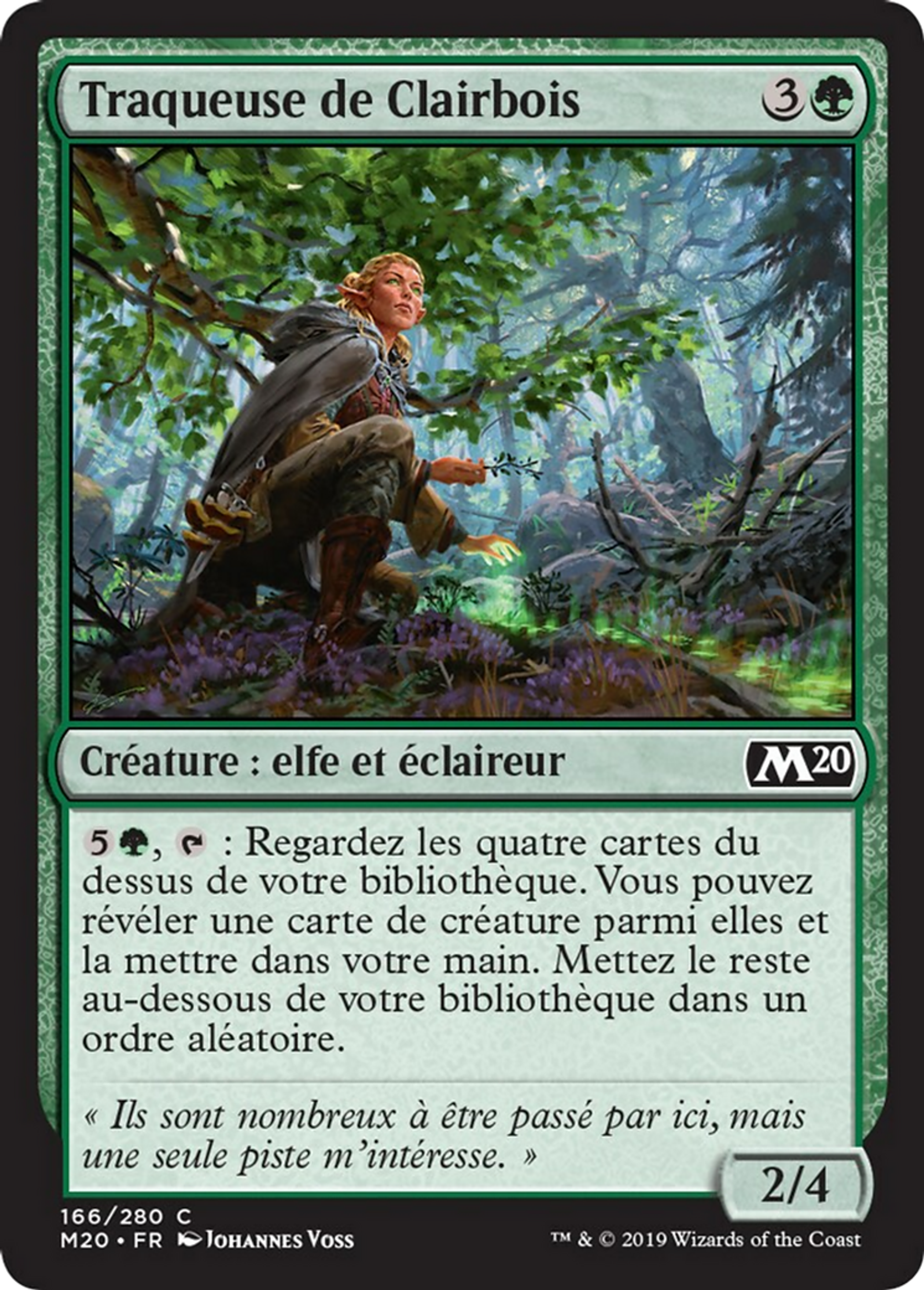 Traqueuse de Clairbois — Core Set 2020 — Magic: The Gathering