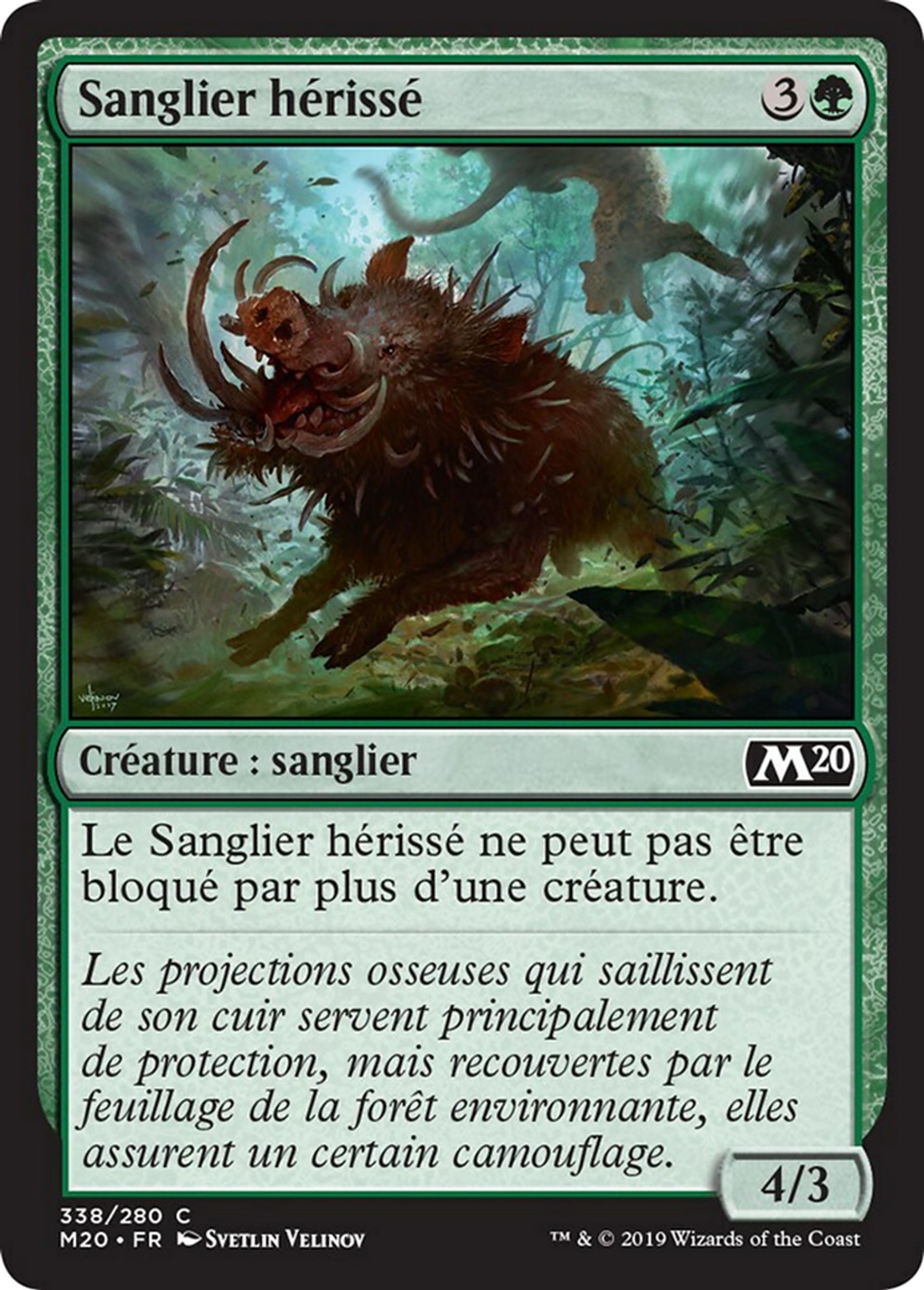 Sanglier hérissé — Core Set 2020 — Magic: The Gathering