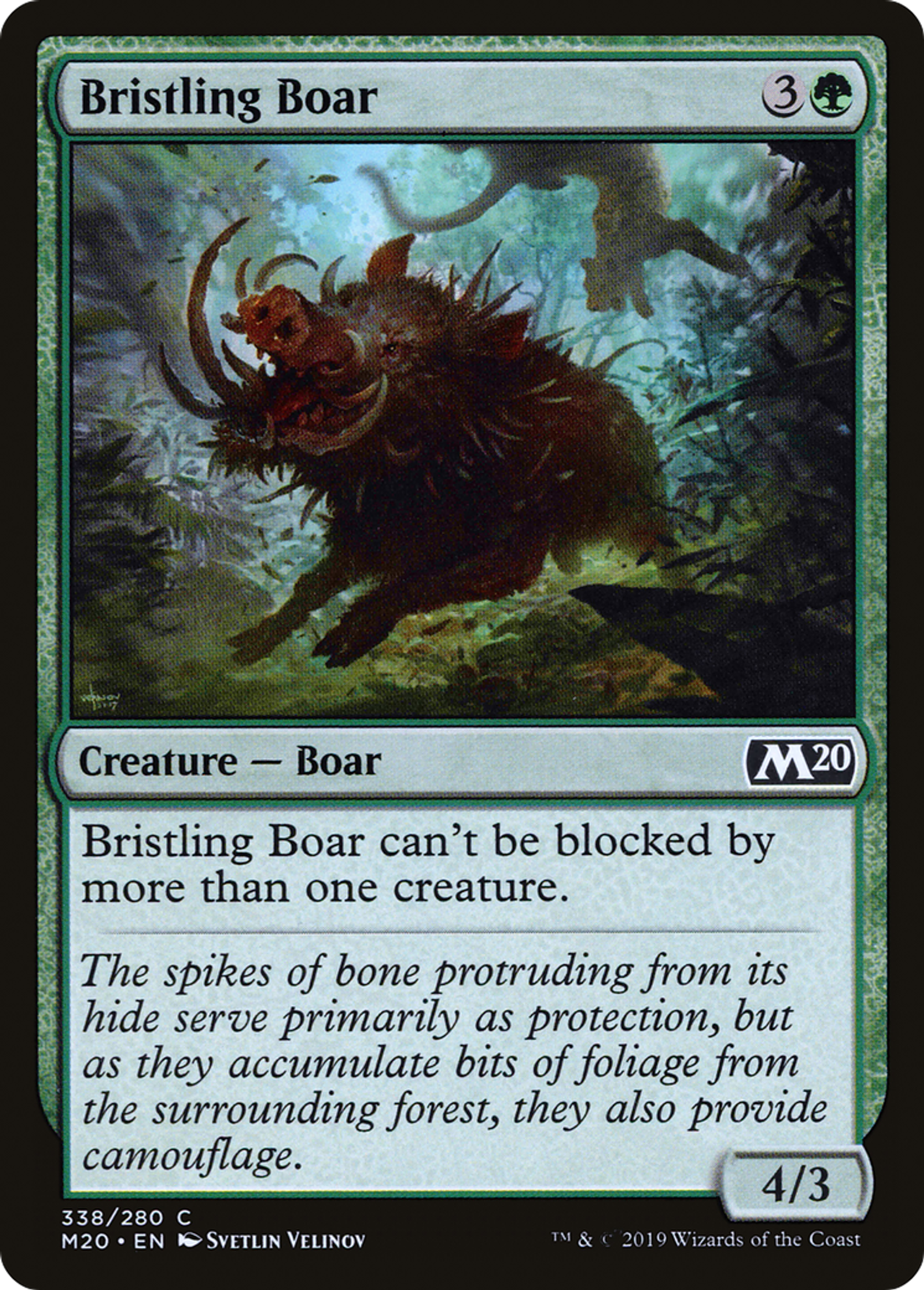 Bristling Boar — Core Set 2020 — Magic: The Gathering