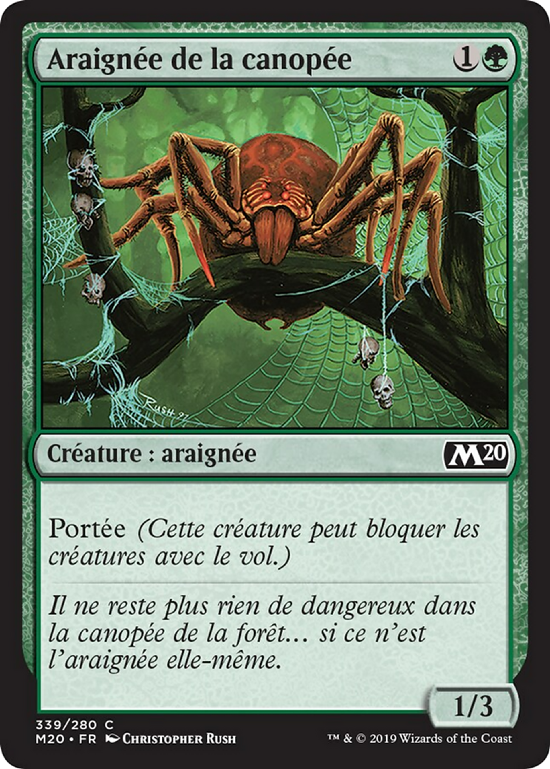 Araignée de la canopée — Core Set 2020 — Magic: The Gathering