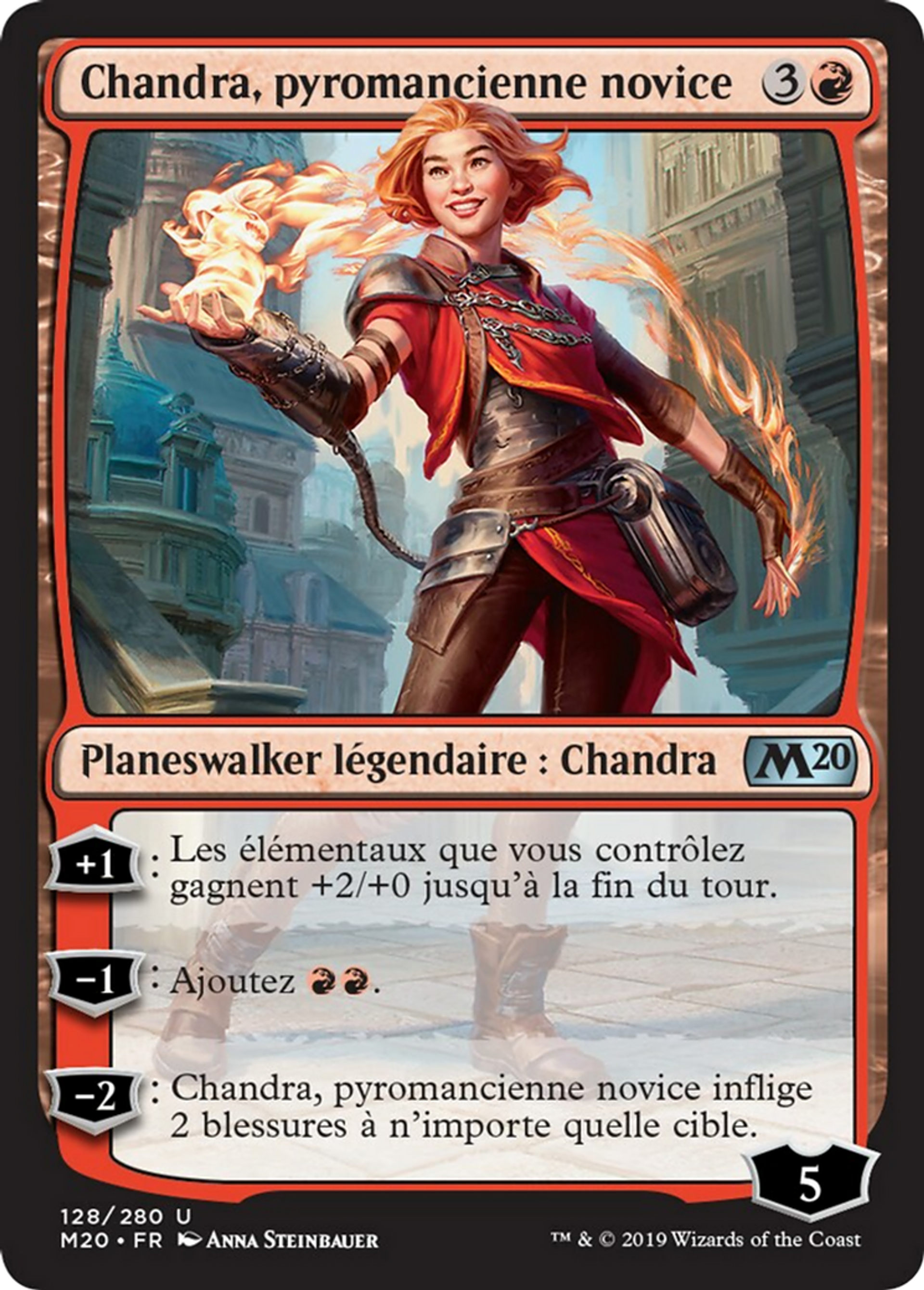 Chandra, pyromancienne novice — Core Set 2020 — Magic: The Gathering