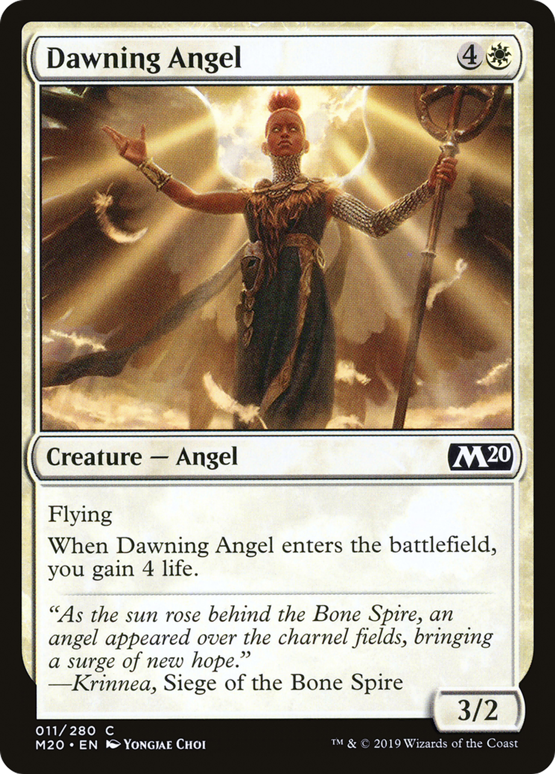 Dawning Angel — Core Set 2020 — Magic: The Gathering