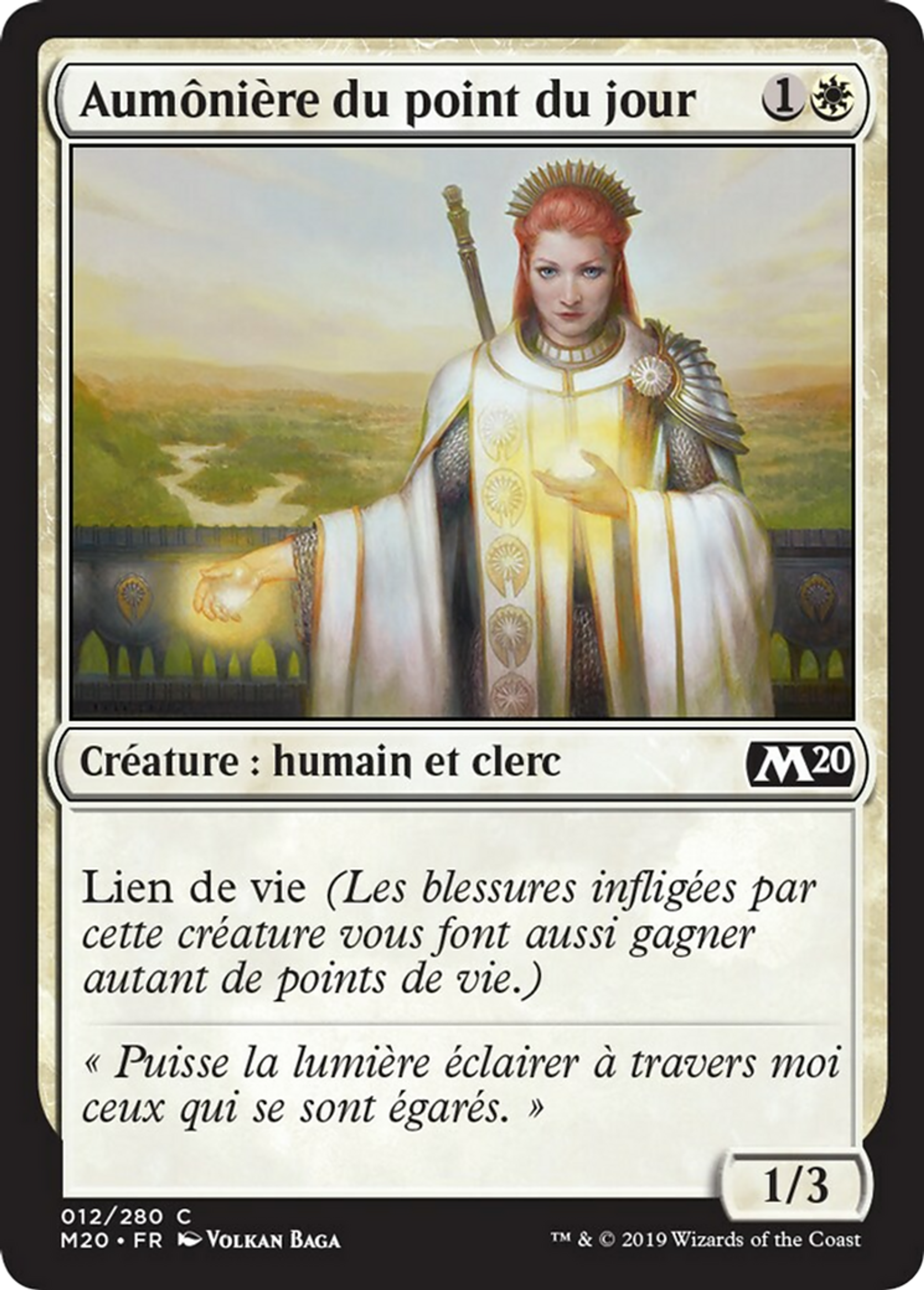 Aumônière du point du jour — Core Set 2020 — Magic: The Gathering