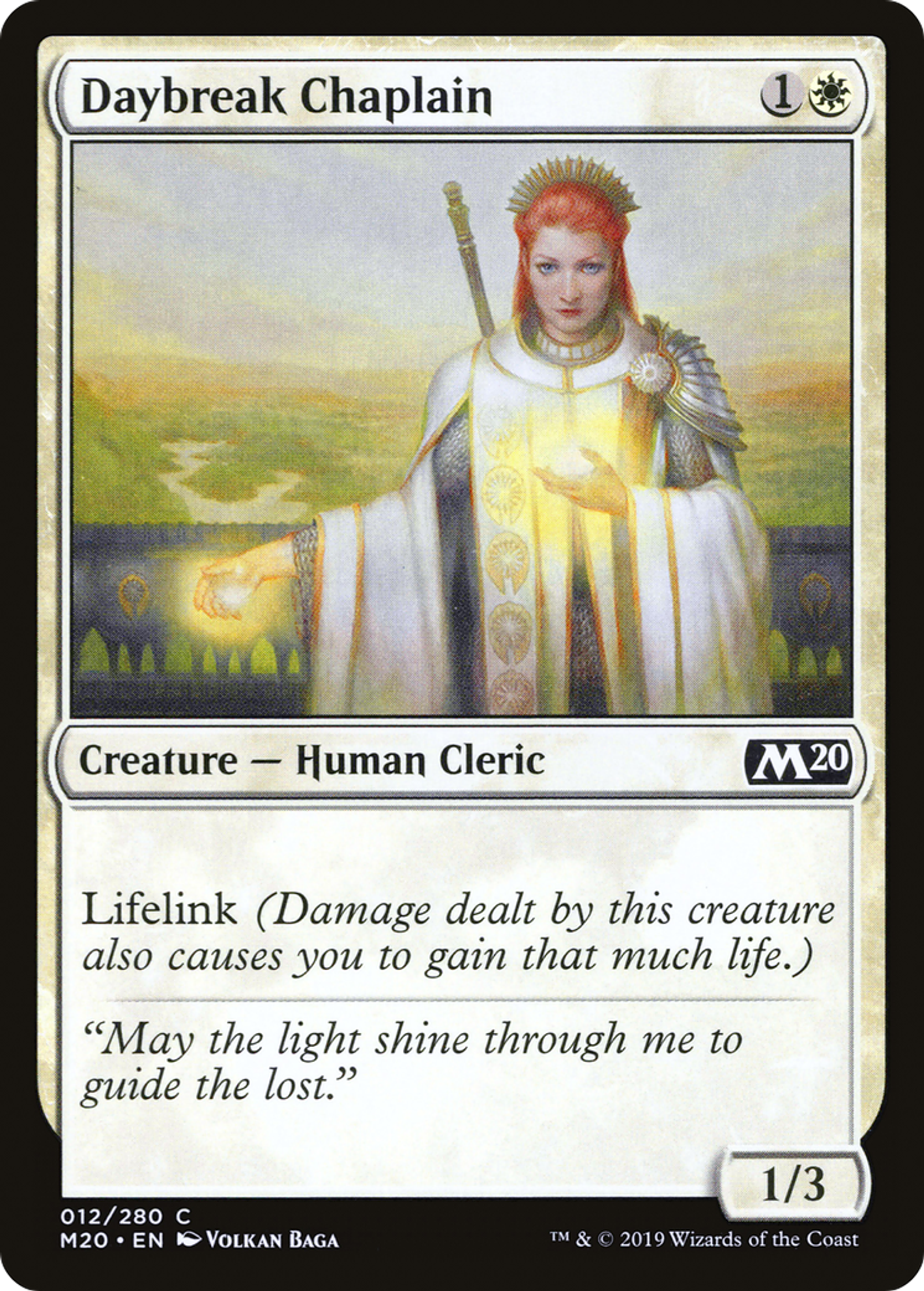 Daybreak Chaplain — Core Set 2020 — Magic: The Gathering