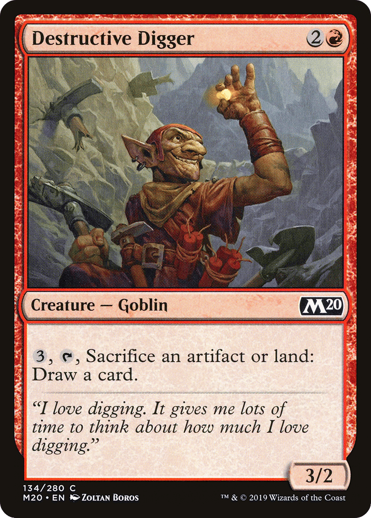 Destructive Digger — Core Set 2020 — Magic: The Gathering