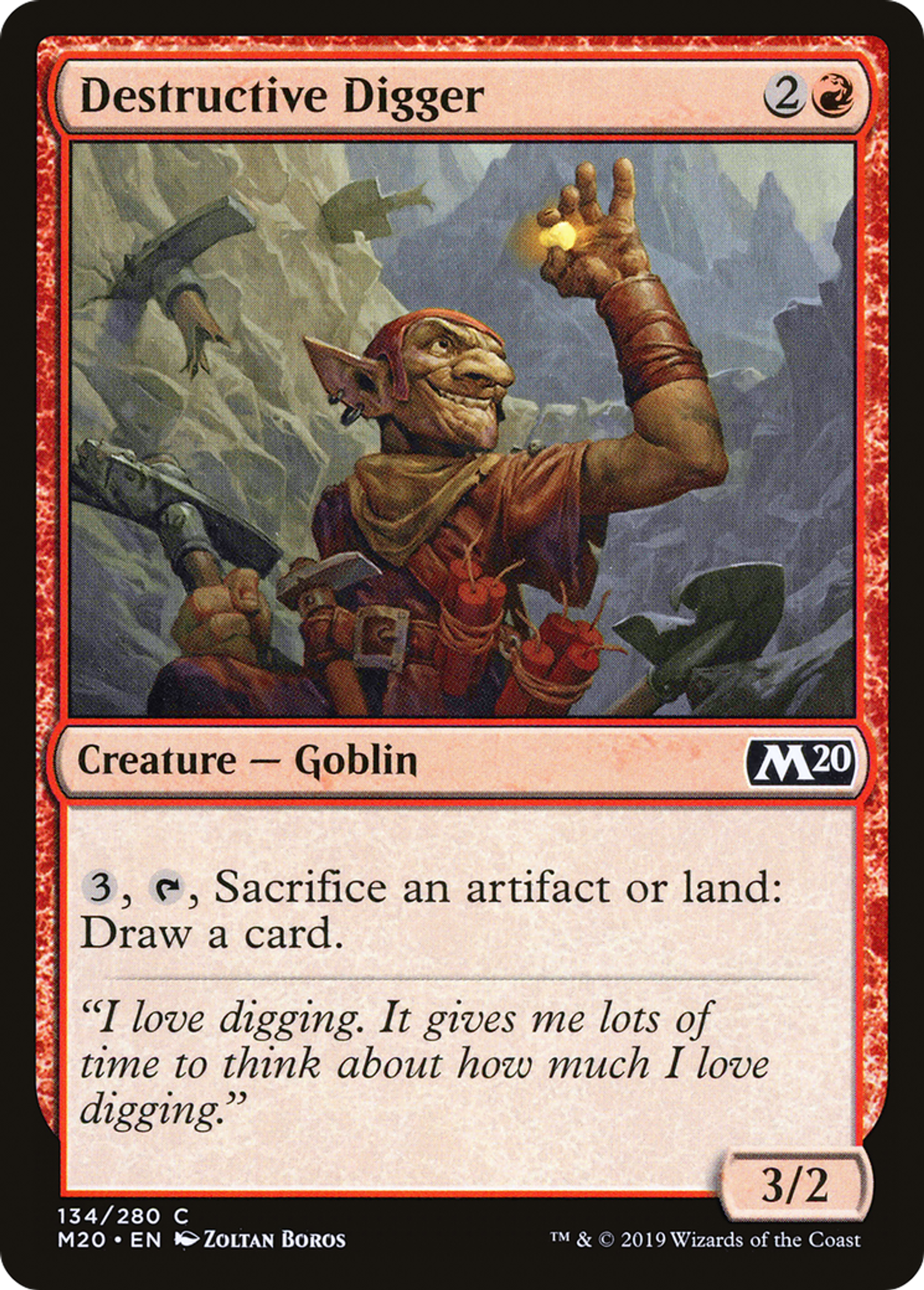 Excavateur destructeur — Core Set 2020 — Magic: The Gathering