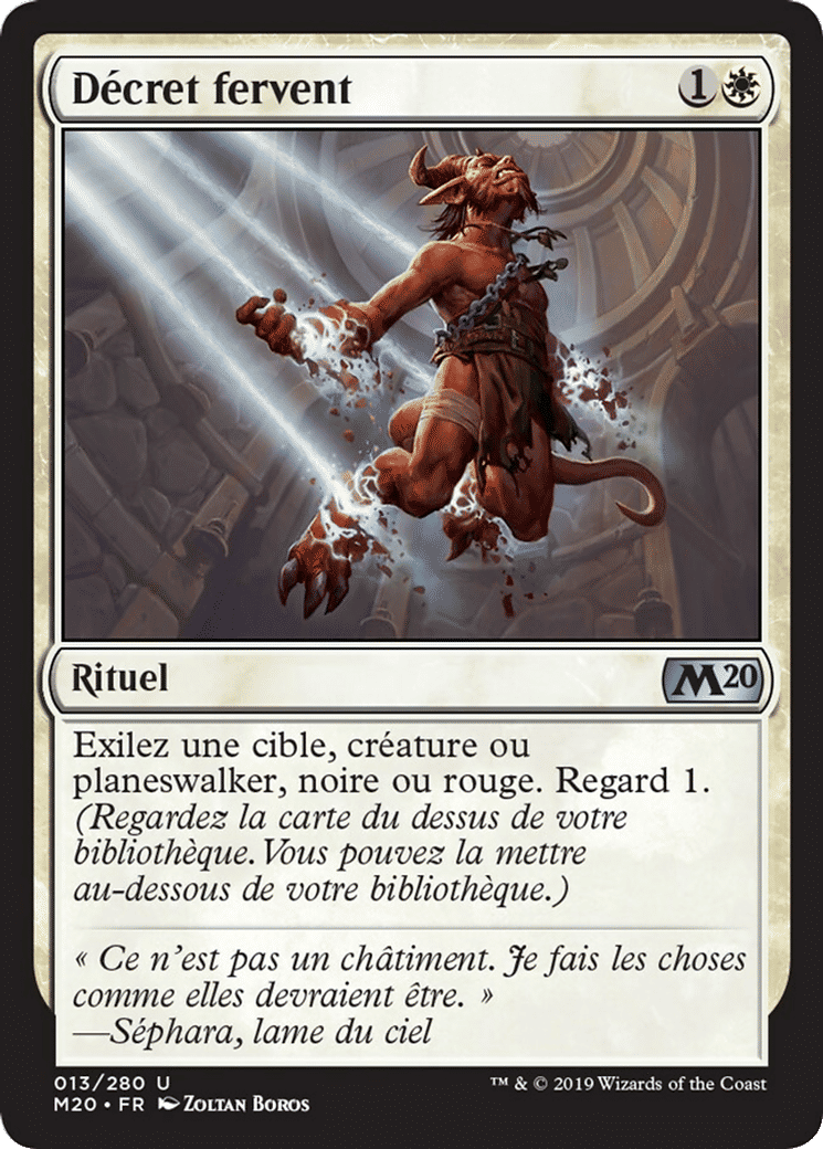Décret fervent — Core Set 2020 — Magic: The Gathering