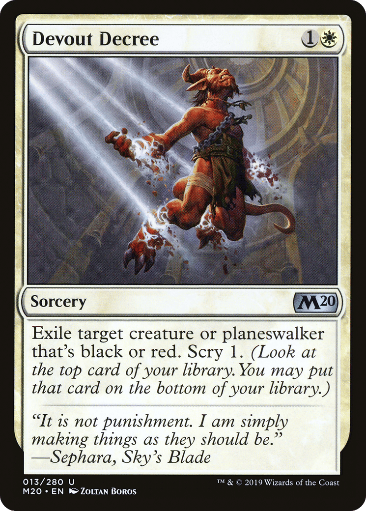 Devout Decree — Core Set 2020 — Magic: The Gathering