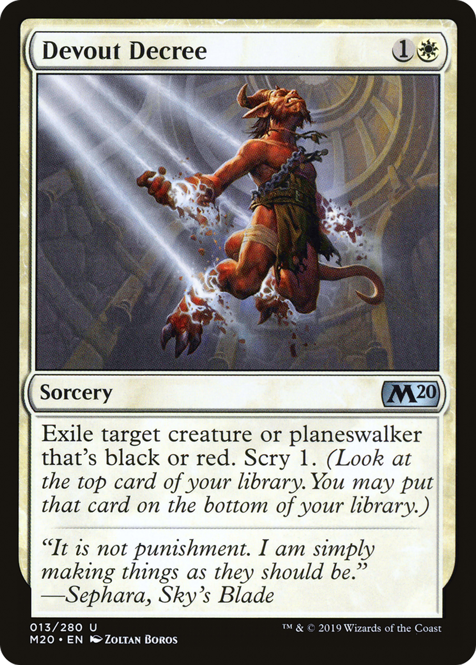Devout Decree — Core Set 2020 — Magic: The Gathering