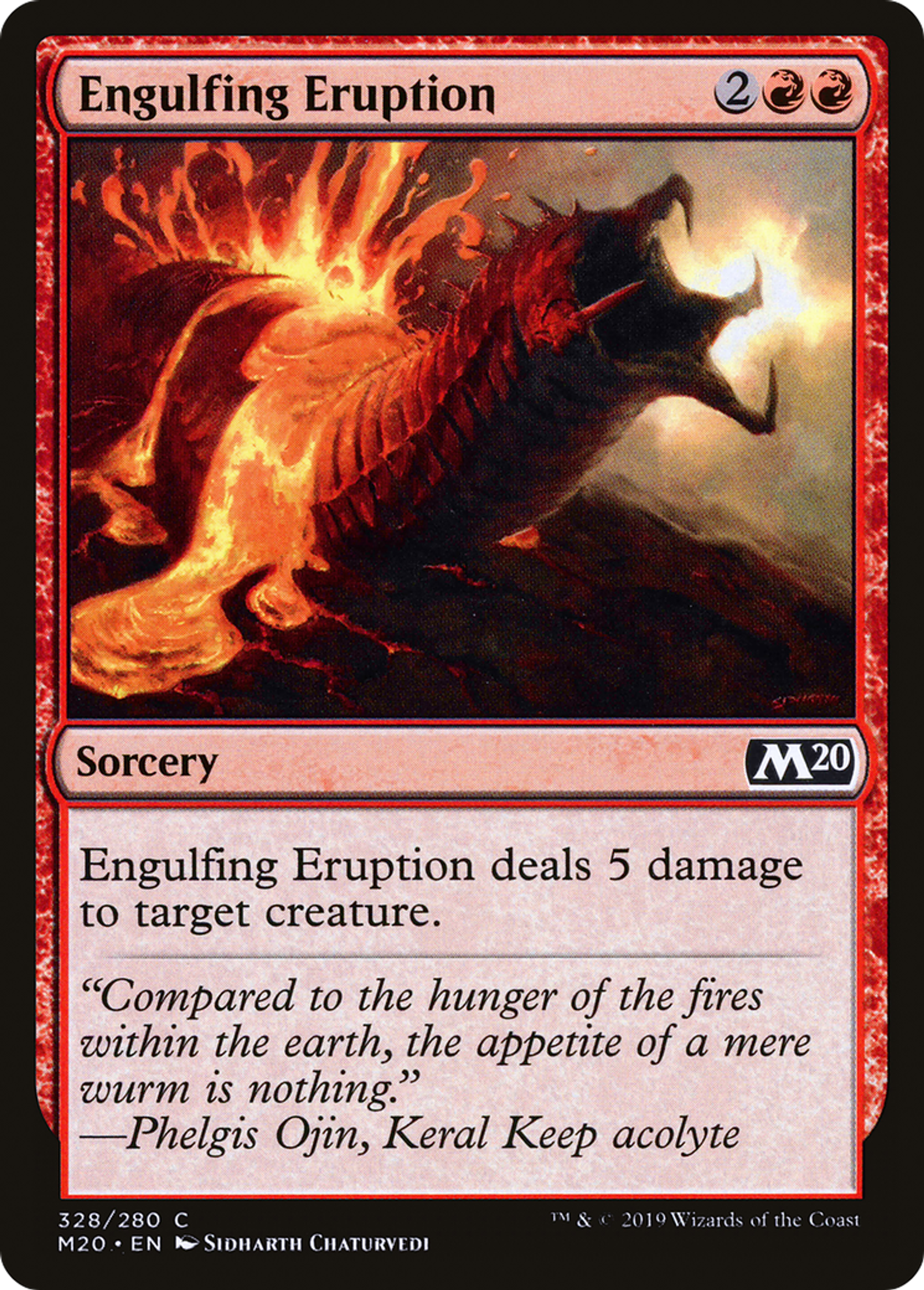 Engulfing Eruption — Core Set 2020 — Magic: The Gathering