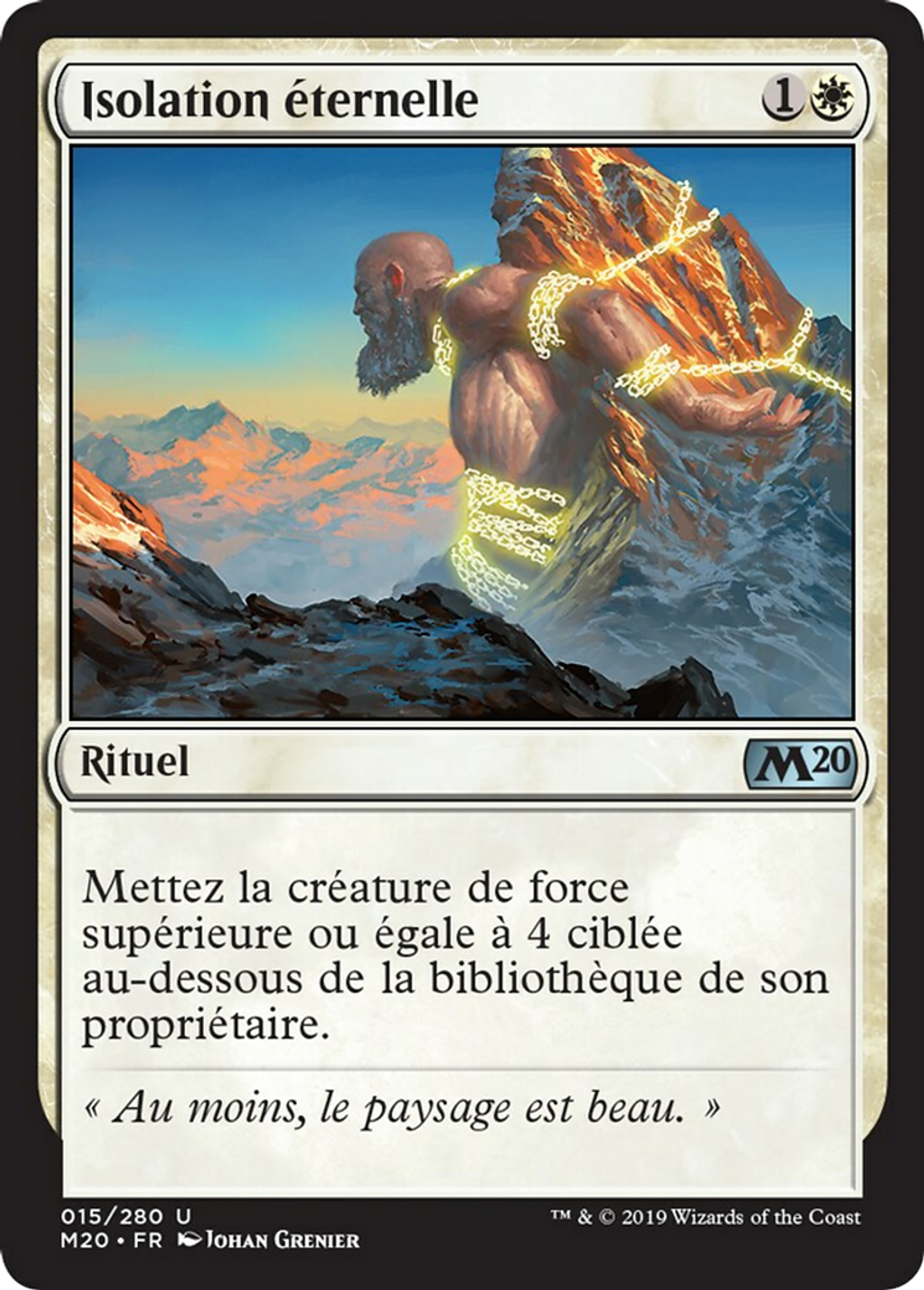 Isolation éternelle — Core Set 2020 — Magic: The Gathering