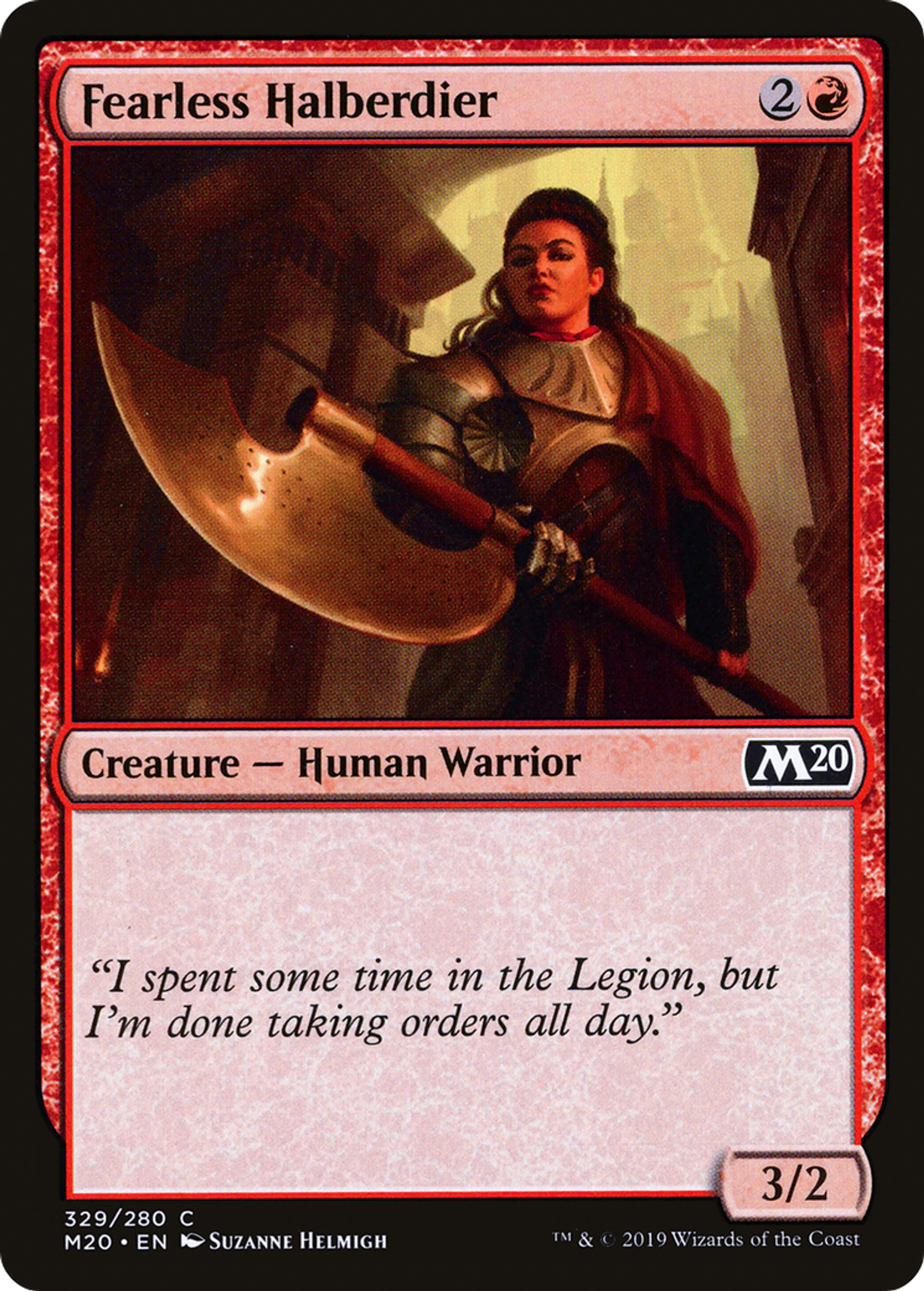Fearless Halberdier — Core Set 2020 — Magic: The Gathering