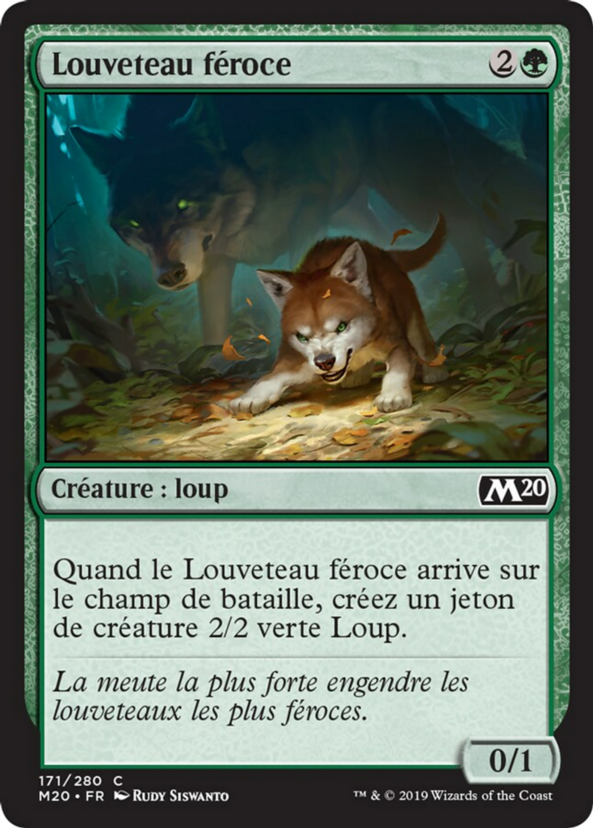 Louveteau féroce — Core Set 2020 — Magic: The Gathering