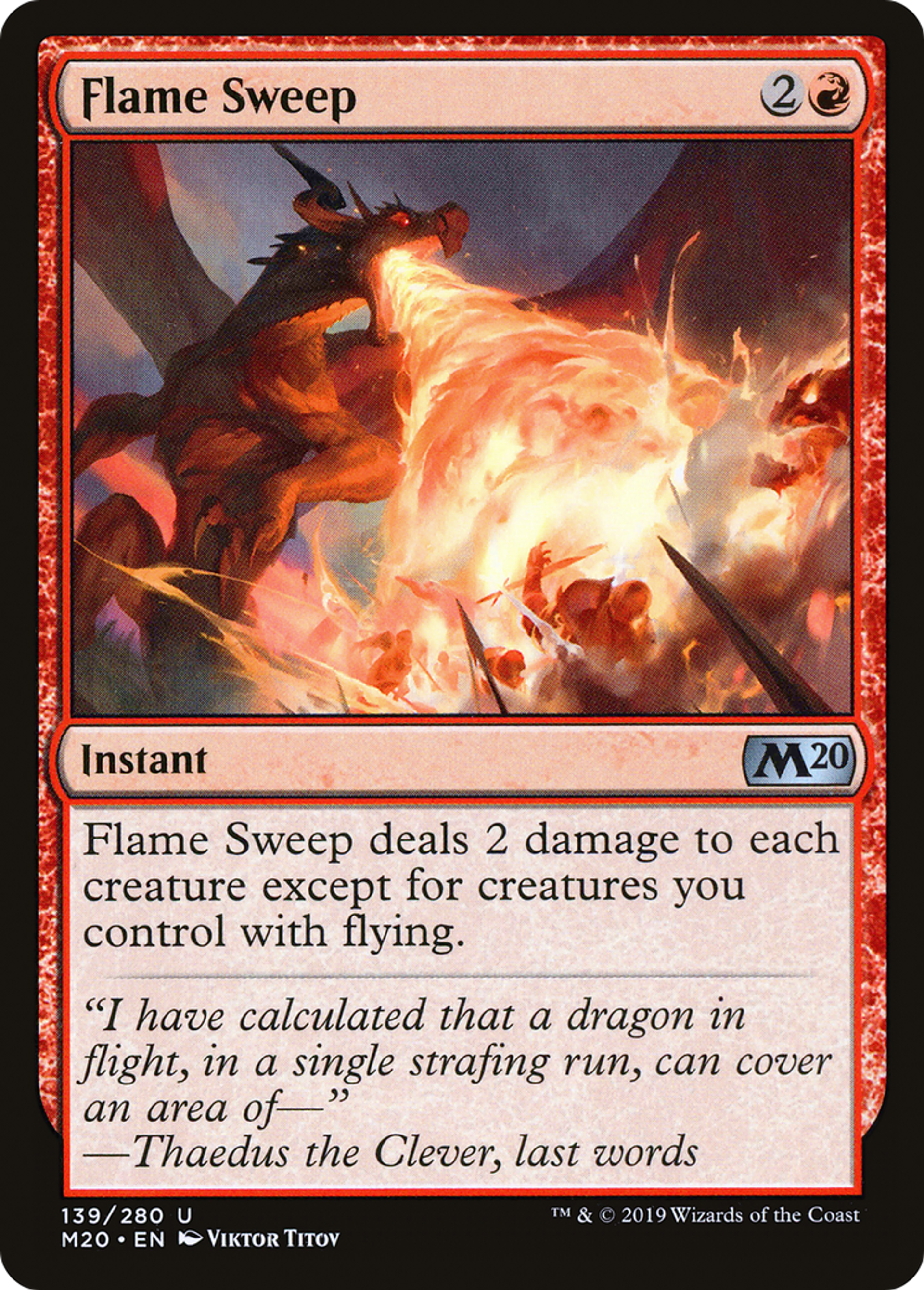 Flame Sweep — Core Set 2020 — Magic: The Gathering
