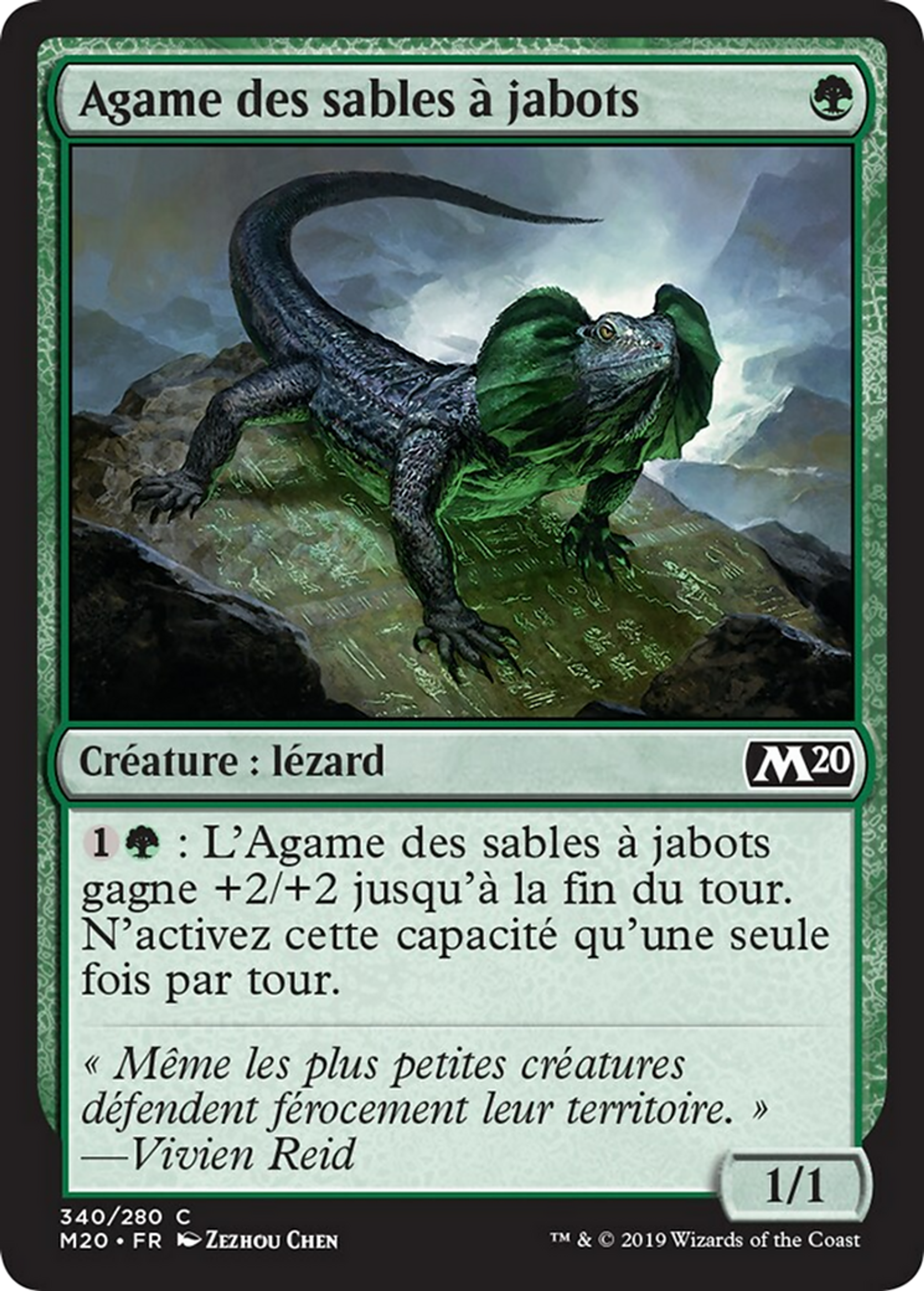 Agame des sables à jabots — Core Set 2020 — Magic: The Gathering