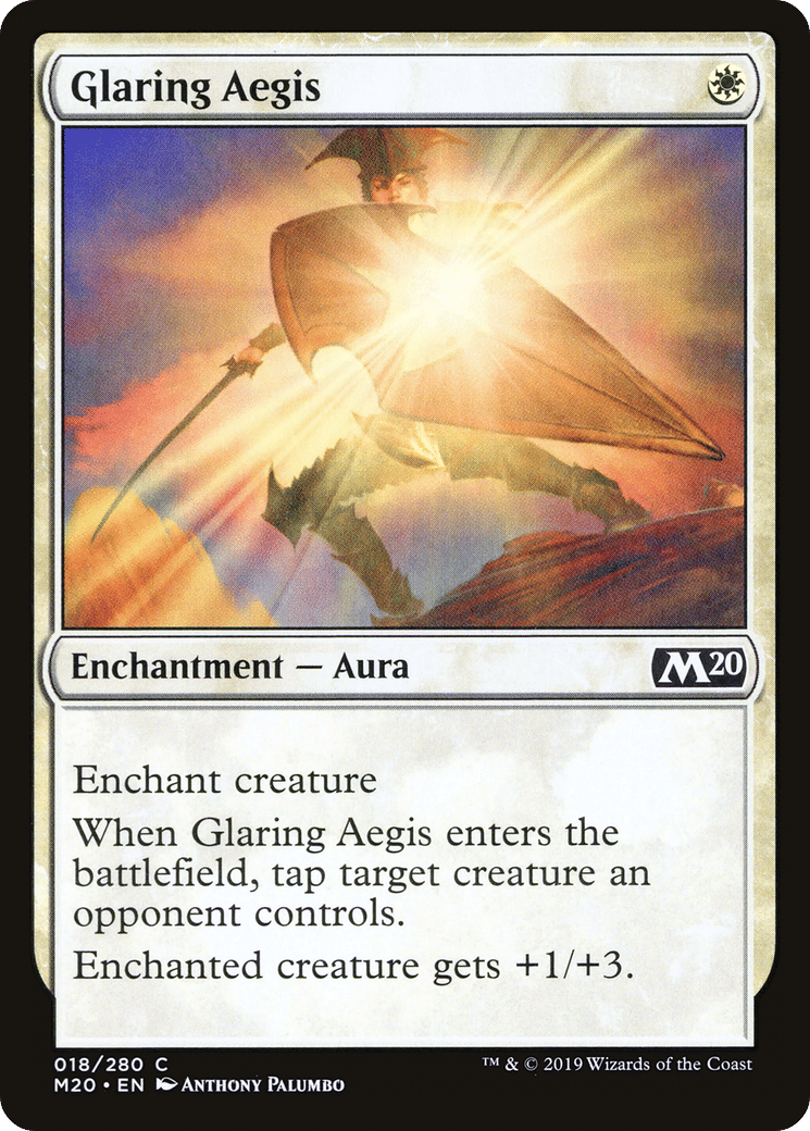 Glaring Aegis — Core Set 2020 — Magic: The Gathering