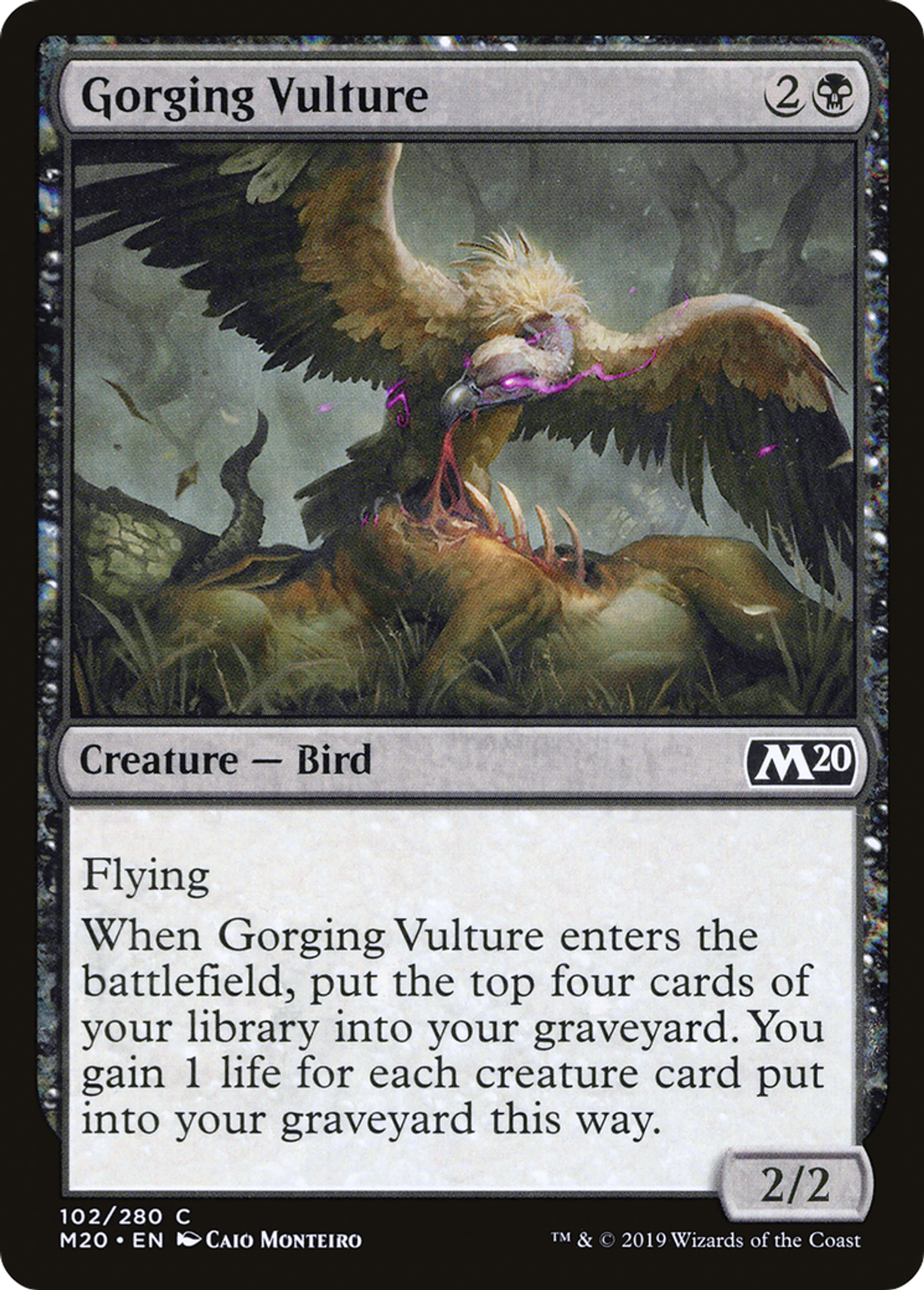 Gorging Vulture — Core Set 2020 — Magic: The Gathering
