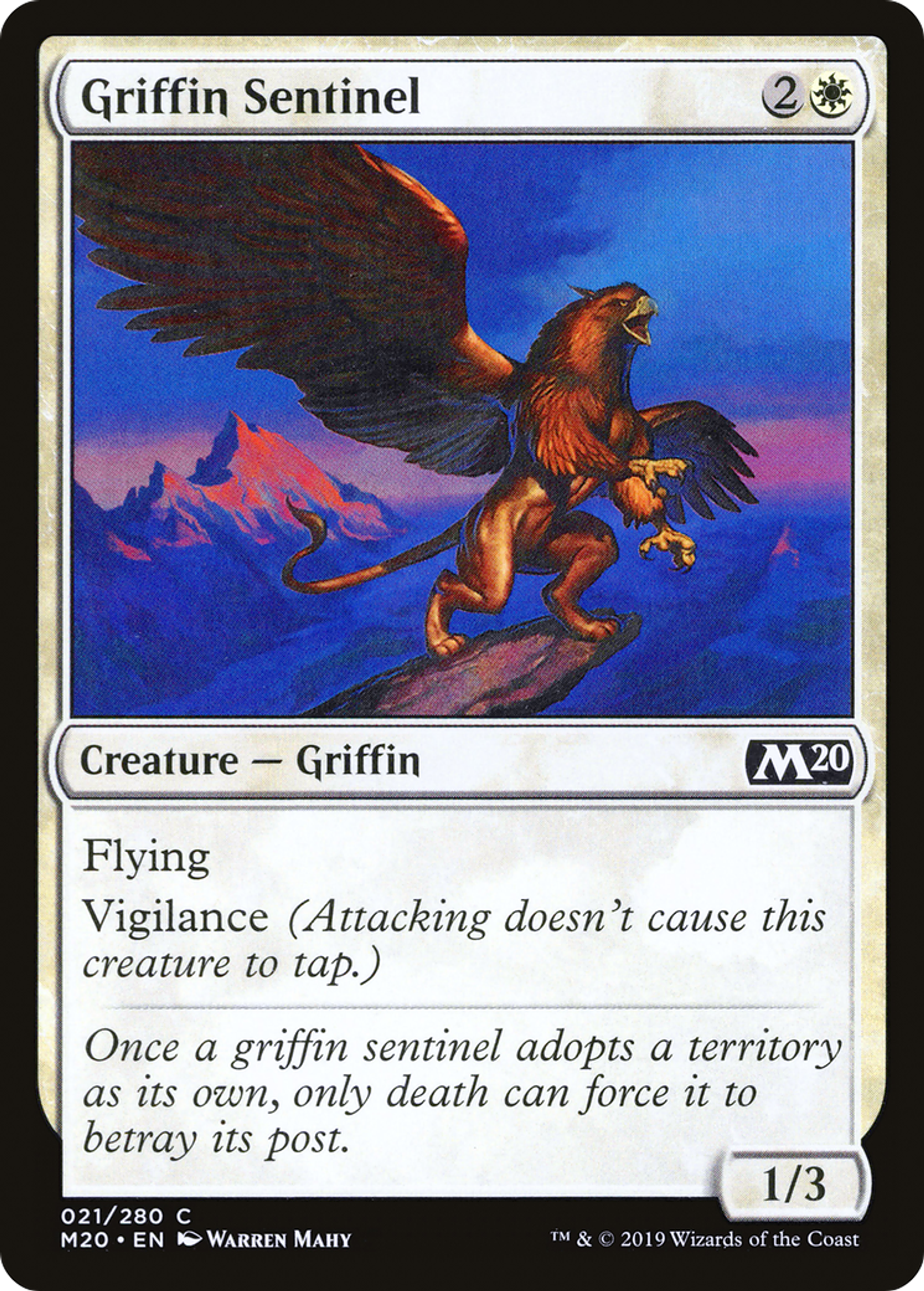 Griffin Sentinel — Core Set 2020 — Magic: The Gathering