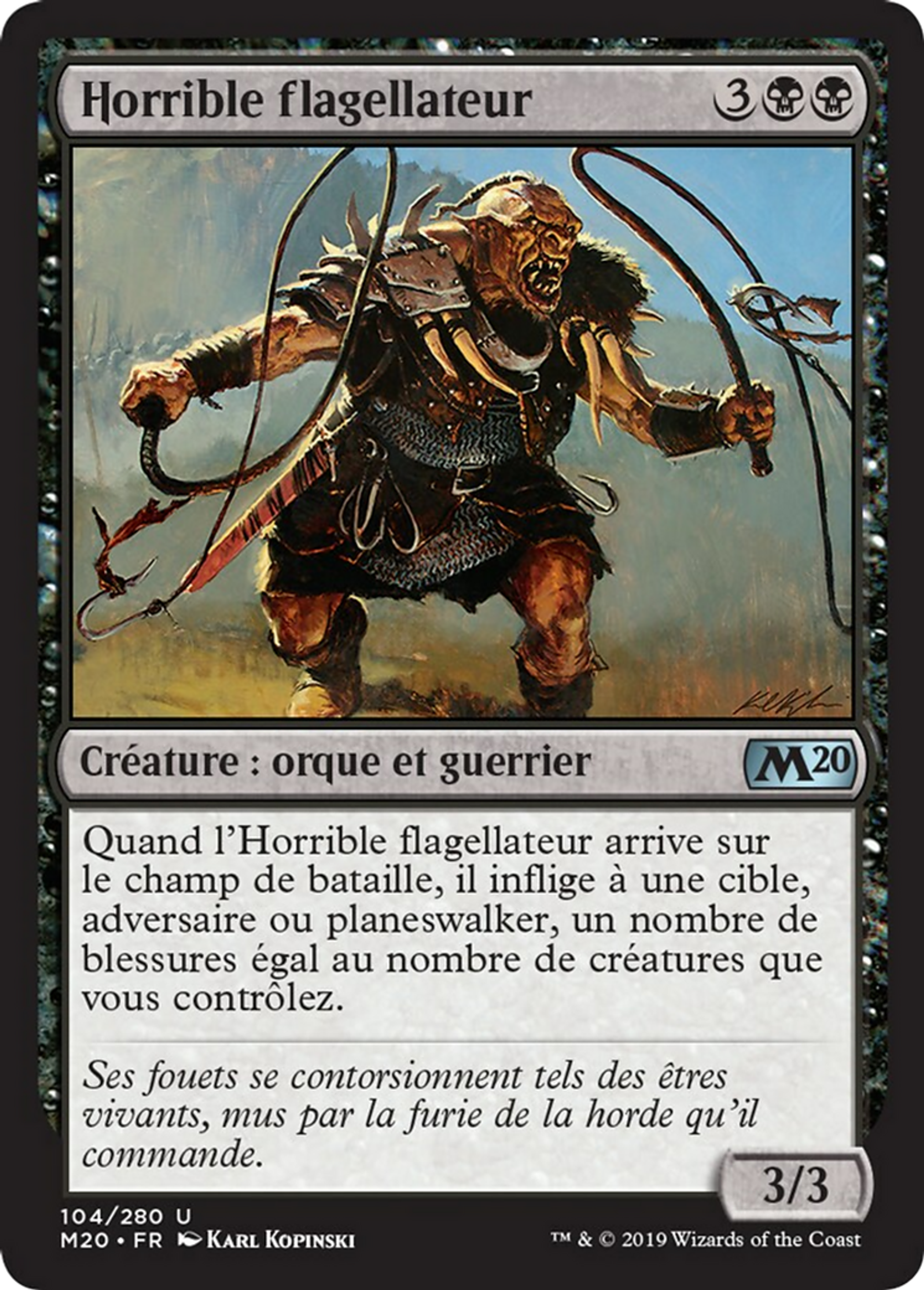 Horrible flagellateur — Core Set 2020 — Magic: The Gathering