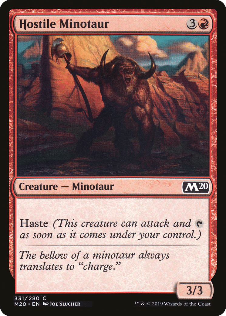 Hostile Minotaur — Core Set 2020 — Magic: The Gathering