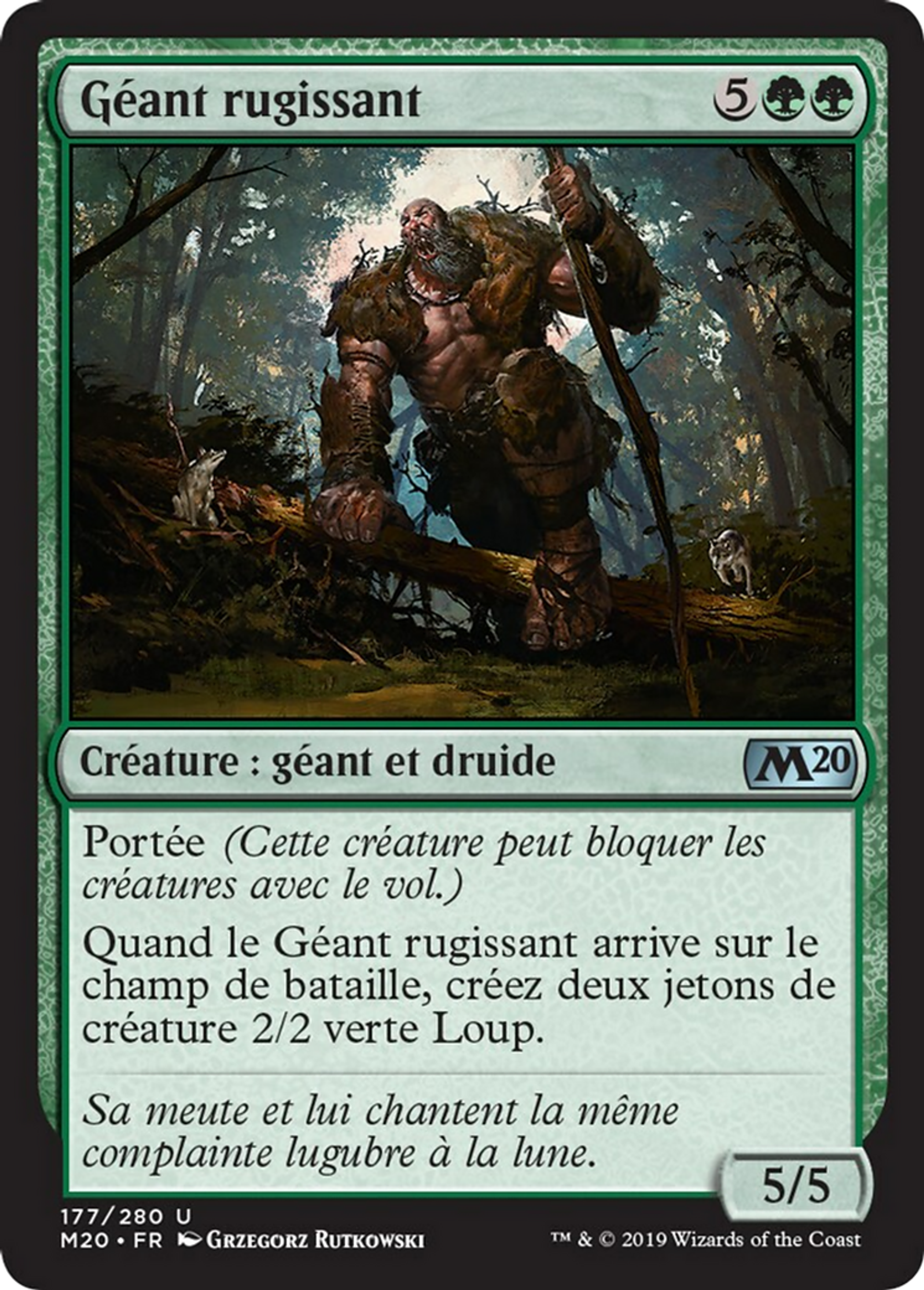 Géant rugissant — Core Set 2020 — Magic: The Gathering