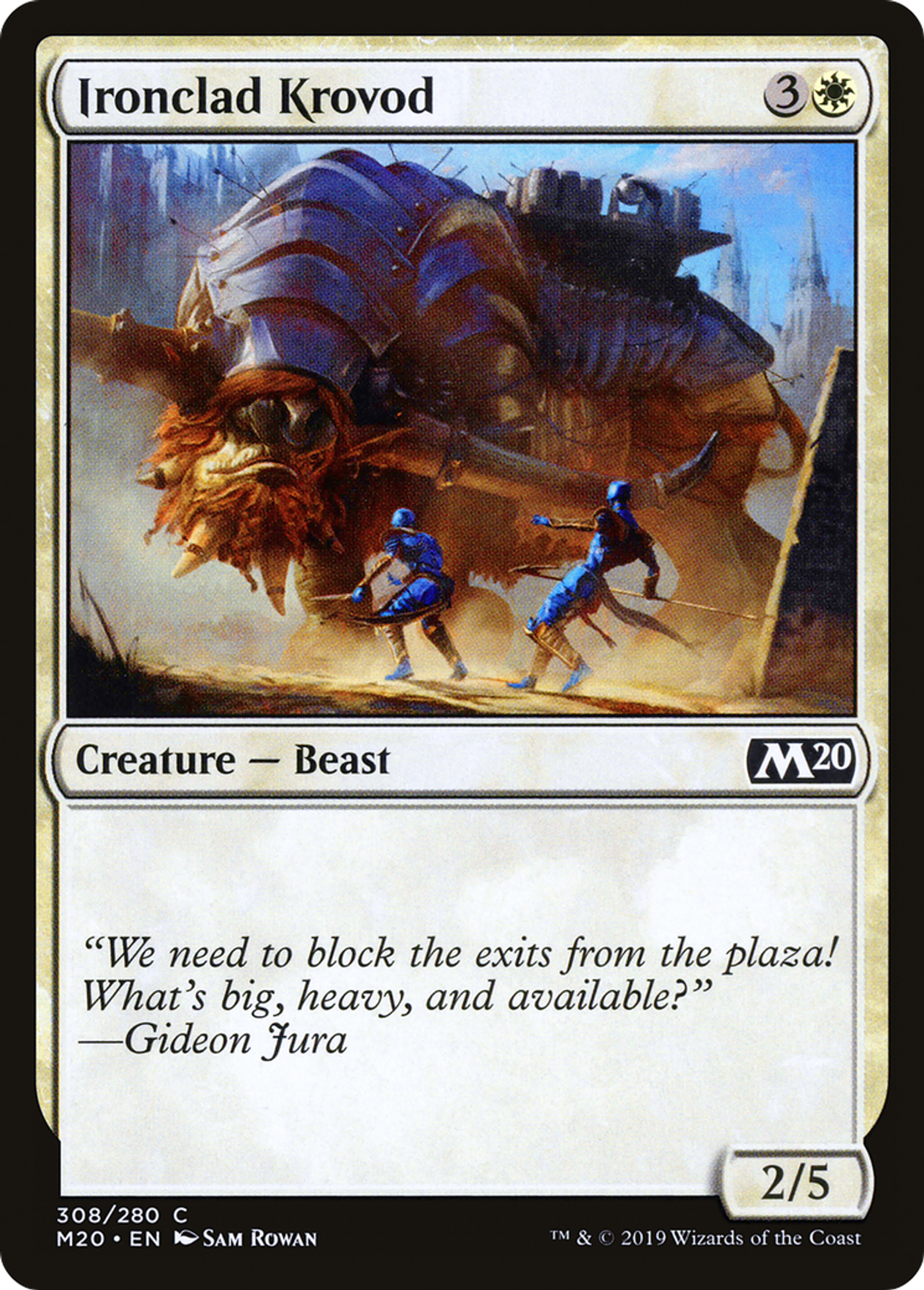 Ironclad Krovod — Core Set 2020 — Magic: The Gathering