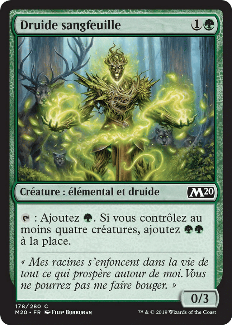 Druide sangfeuille — Core Set 2020 — Magic: The Gathering