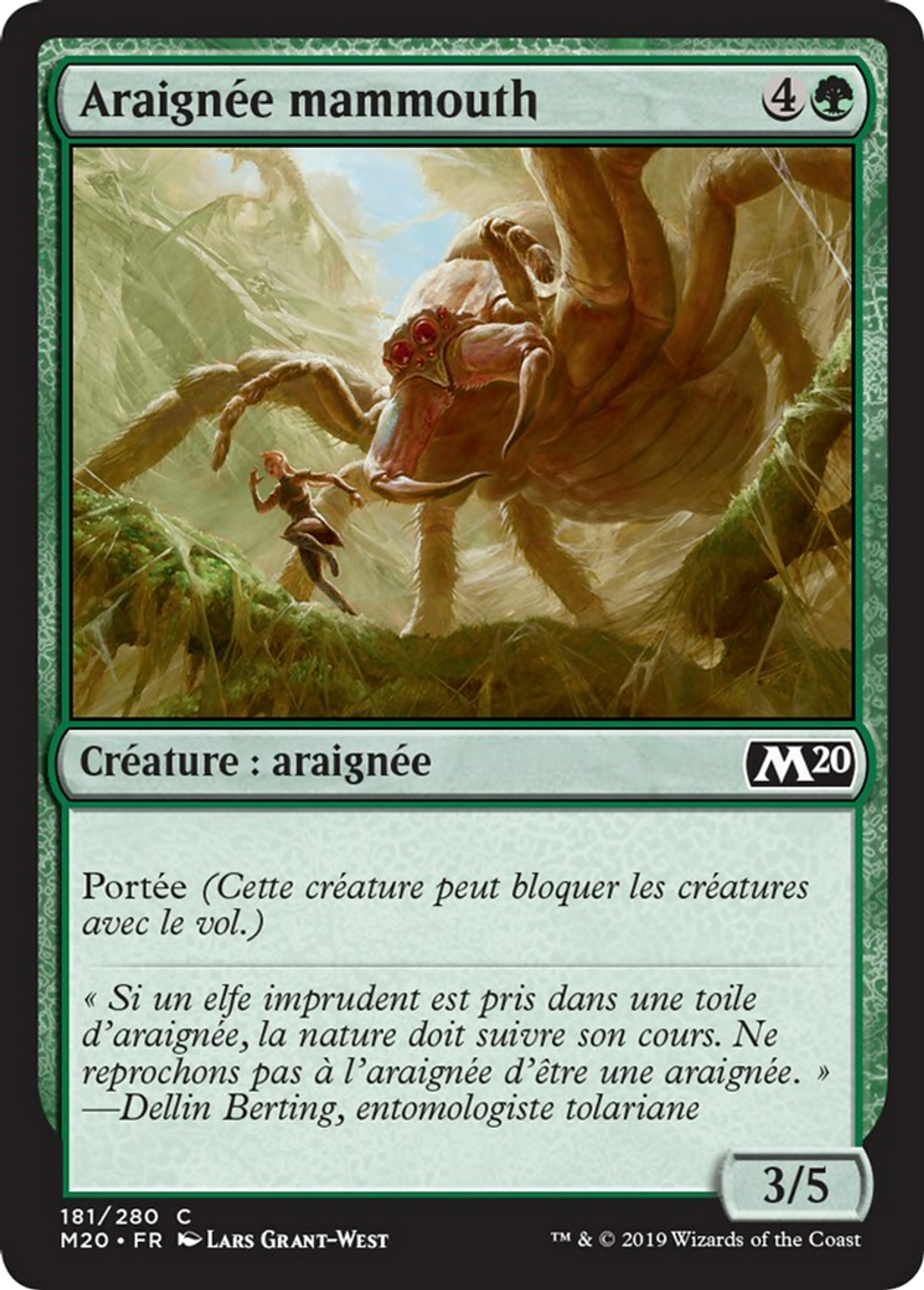 Araignée mammouth — Core Set 2020 — Magic: The Gathering