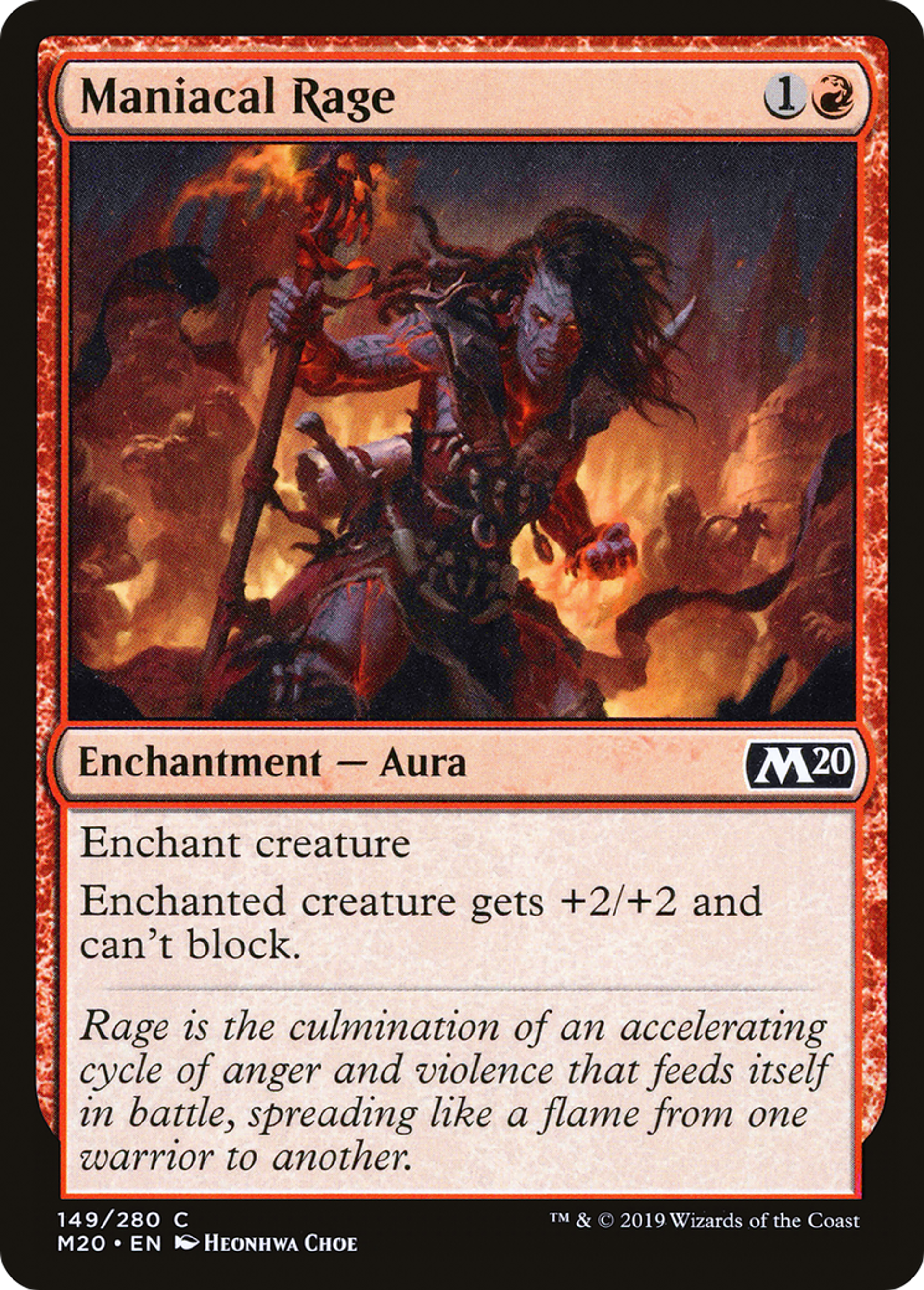 Maniacal Rage — Core Set 2020 — Magic: The Gathering