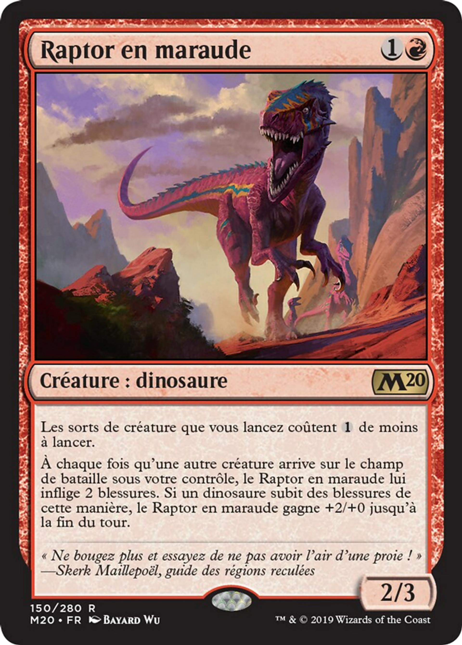 Raptor en maraude — Core Set 2020 — Magic: The Gathering