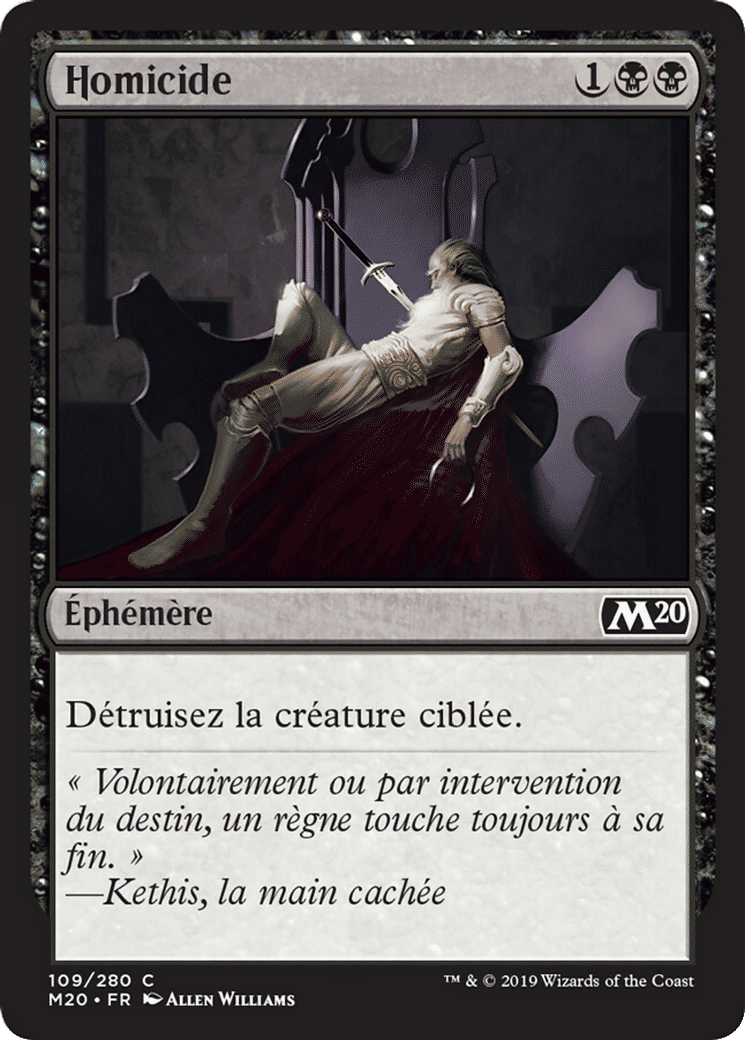 Homicide — Core Set 2020 — Magic: The Gathering