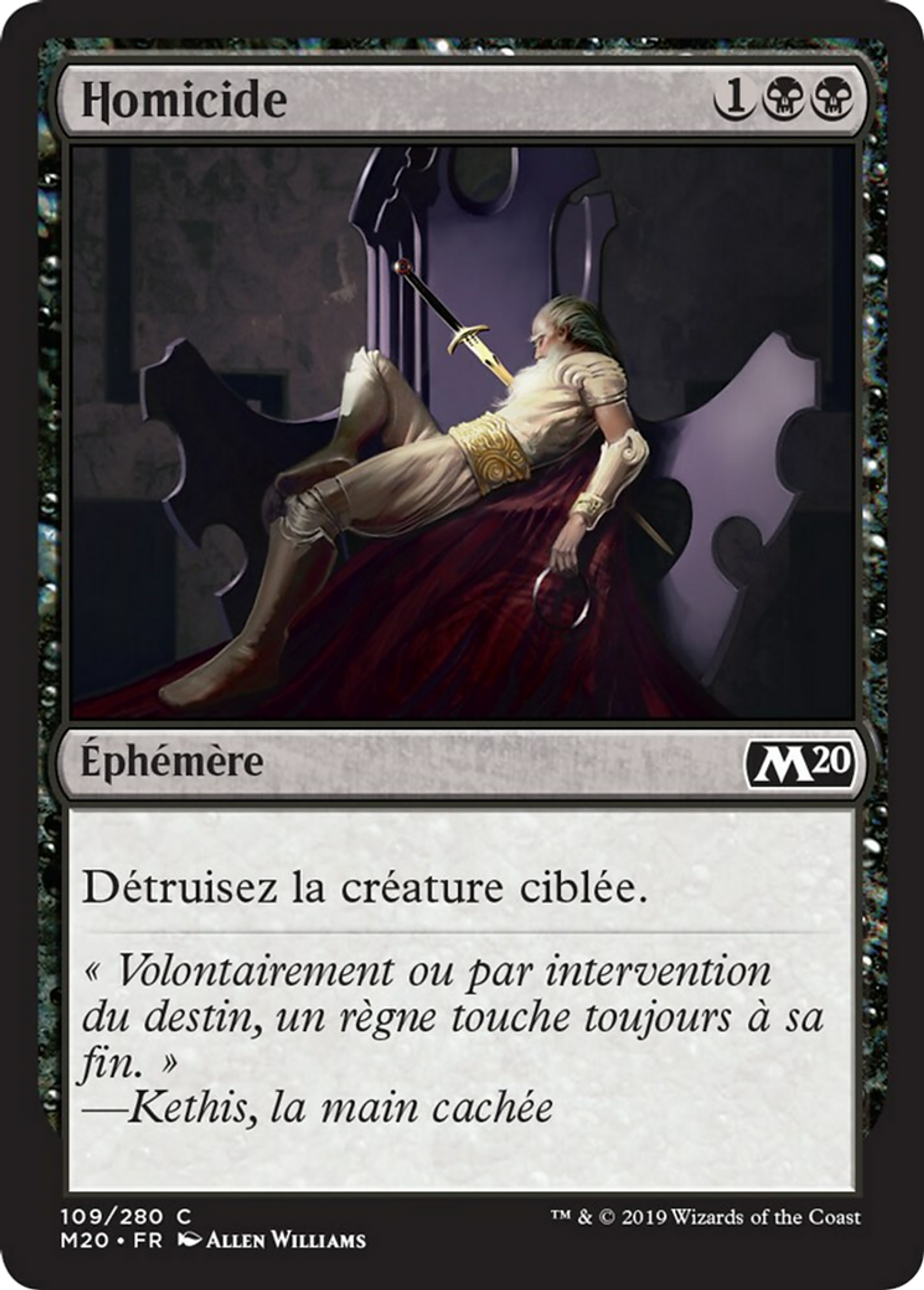 Homicide — Core Set 2020 — Magic: The Gathering