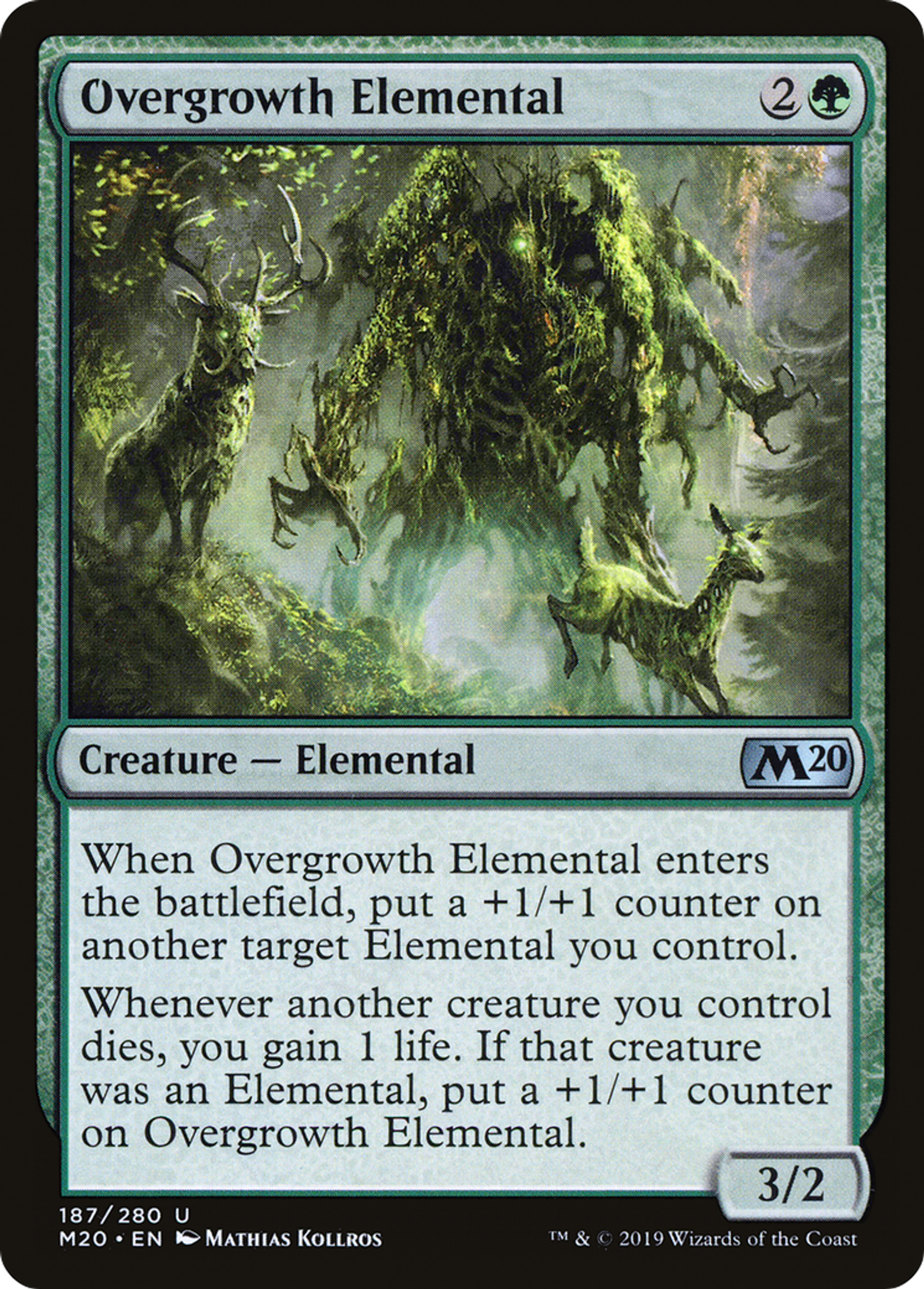 Overgrowth Elemental — Core Set 2020 — Magic: The Gathering