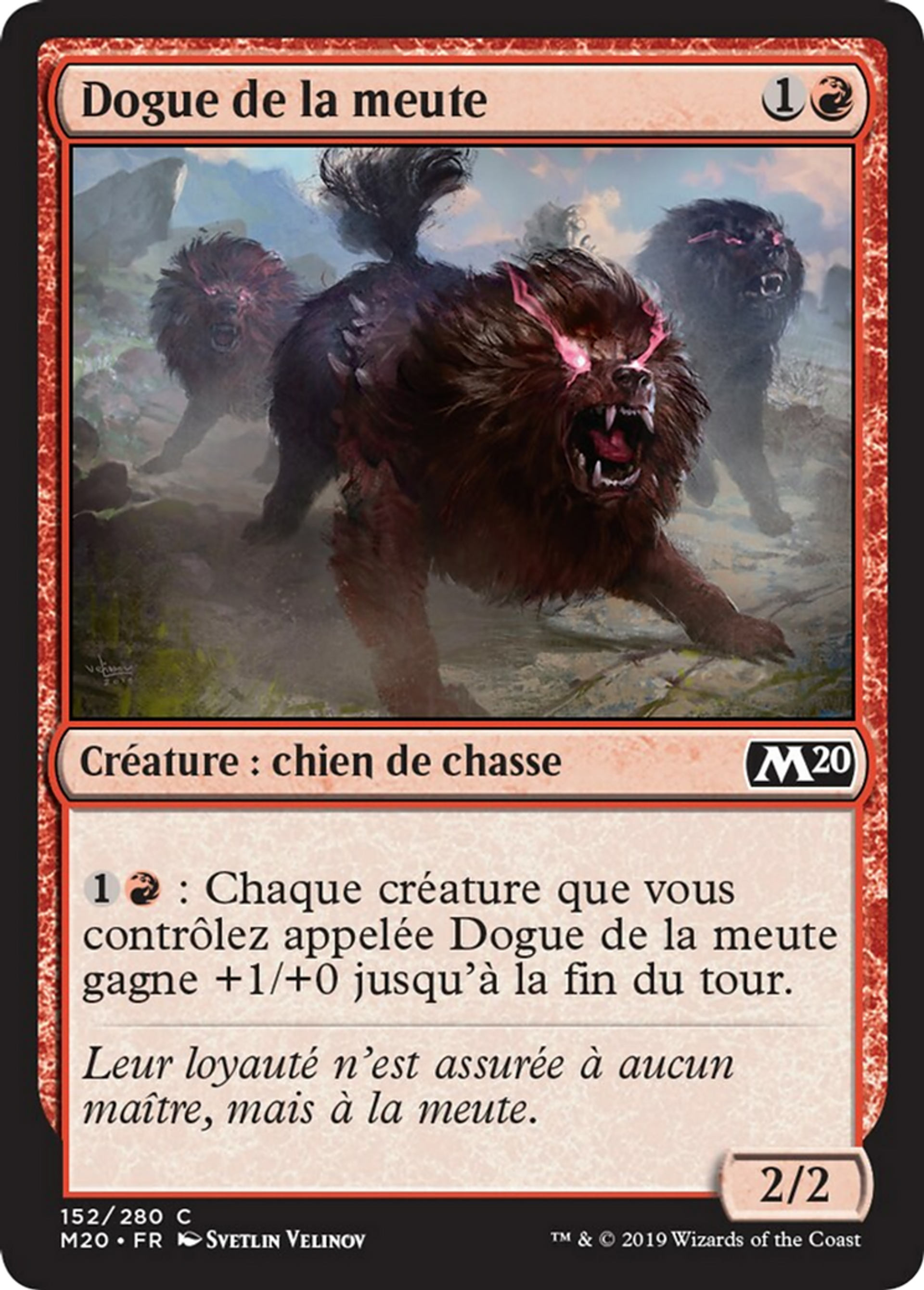 Dogue de la meute — Core Set 2020 — Magic: The Gathering