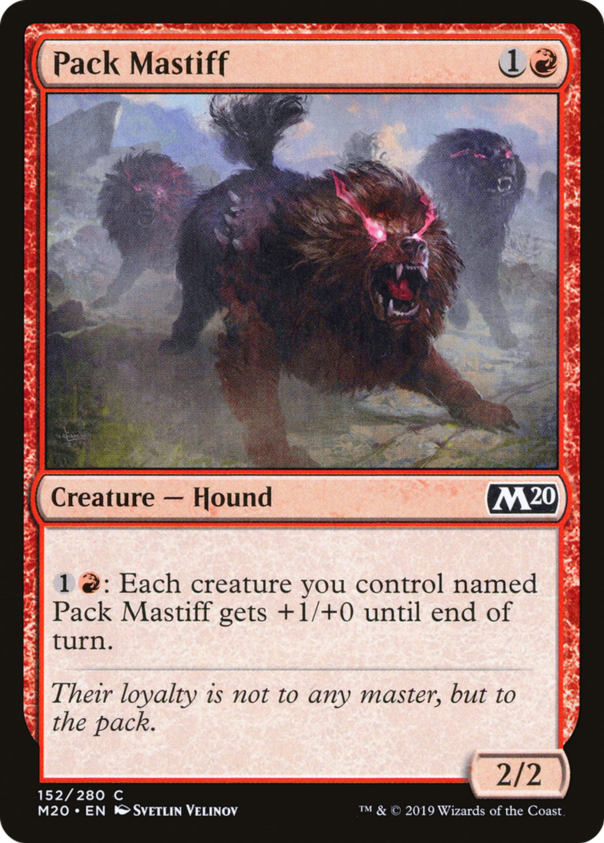 Dogue de la meute — Core Set 2020 — Magic: The Gathering